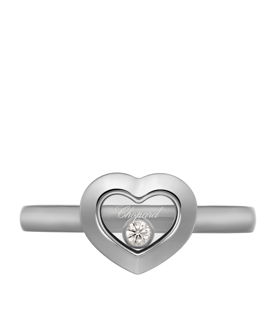 White Gold and Diamond Happy Diamonds Icons Ring Image 3