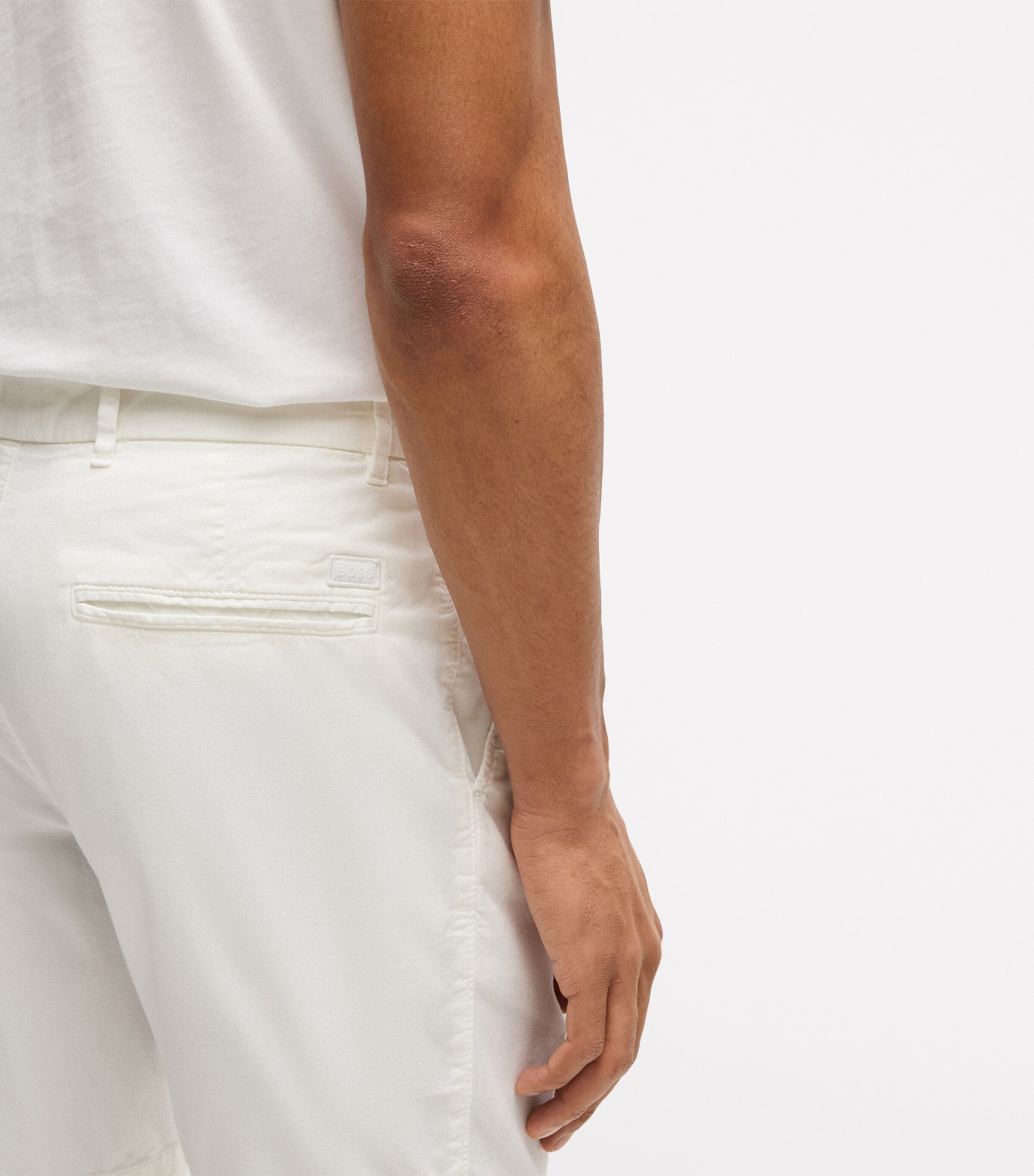 Stretch-Cotton Slim Shorts 100 Image 4