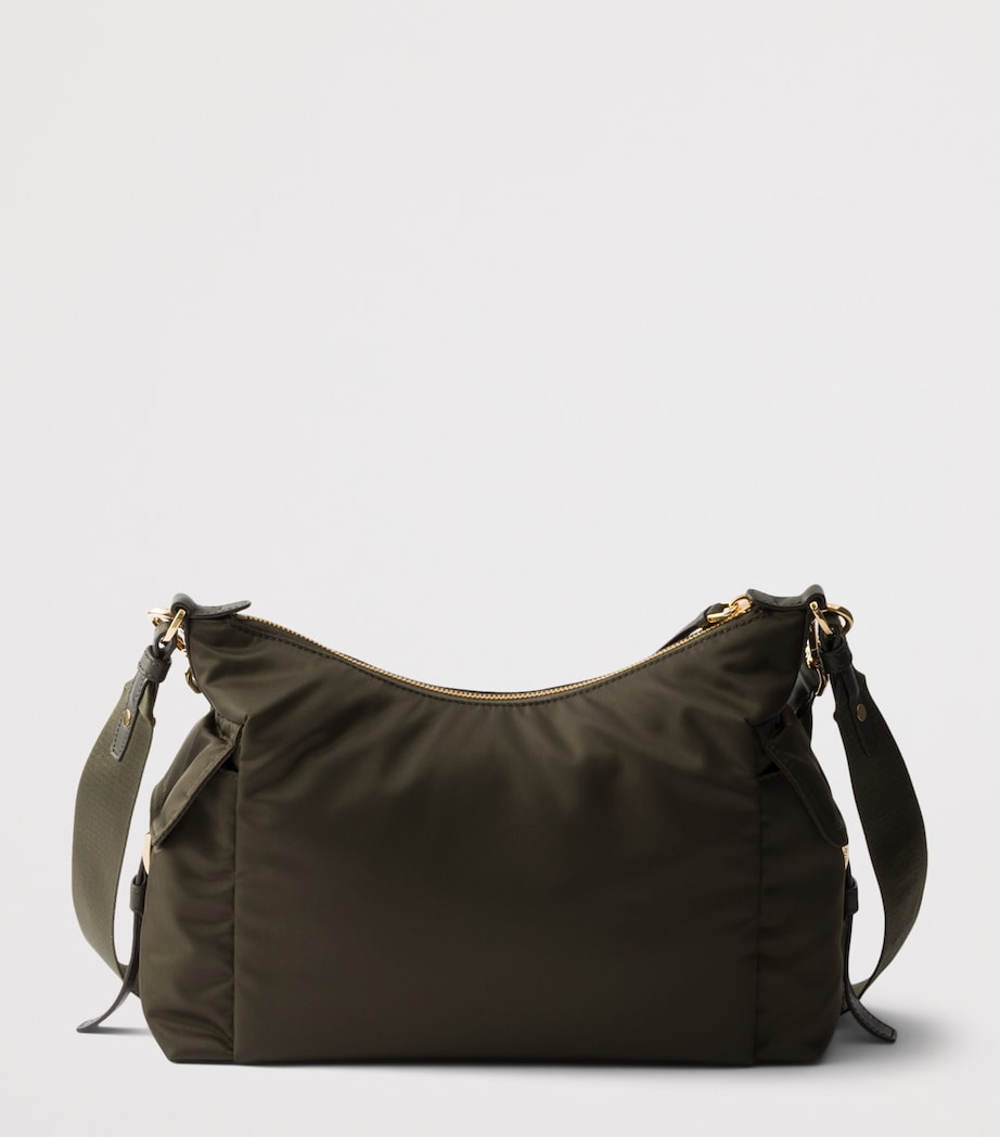 Prada Large Re-Nylon and Leather Explore Shoulder Bag Green Image 3