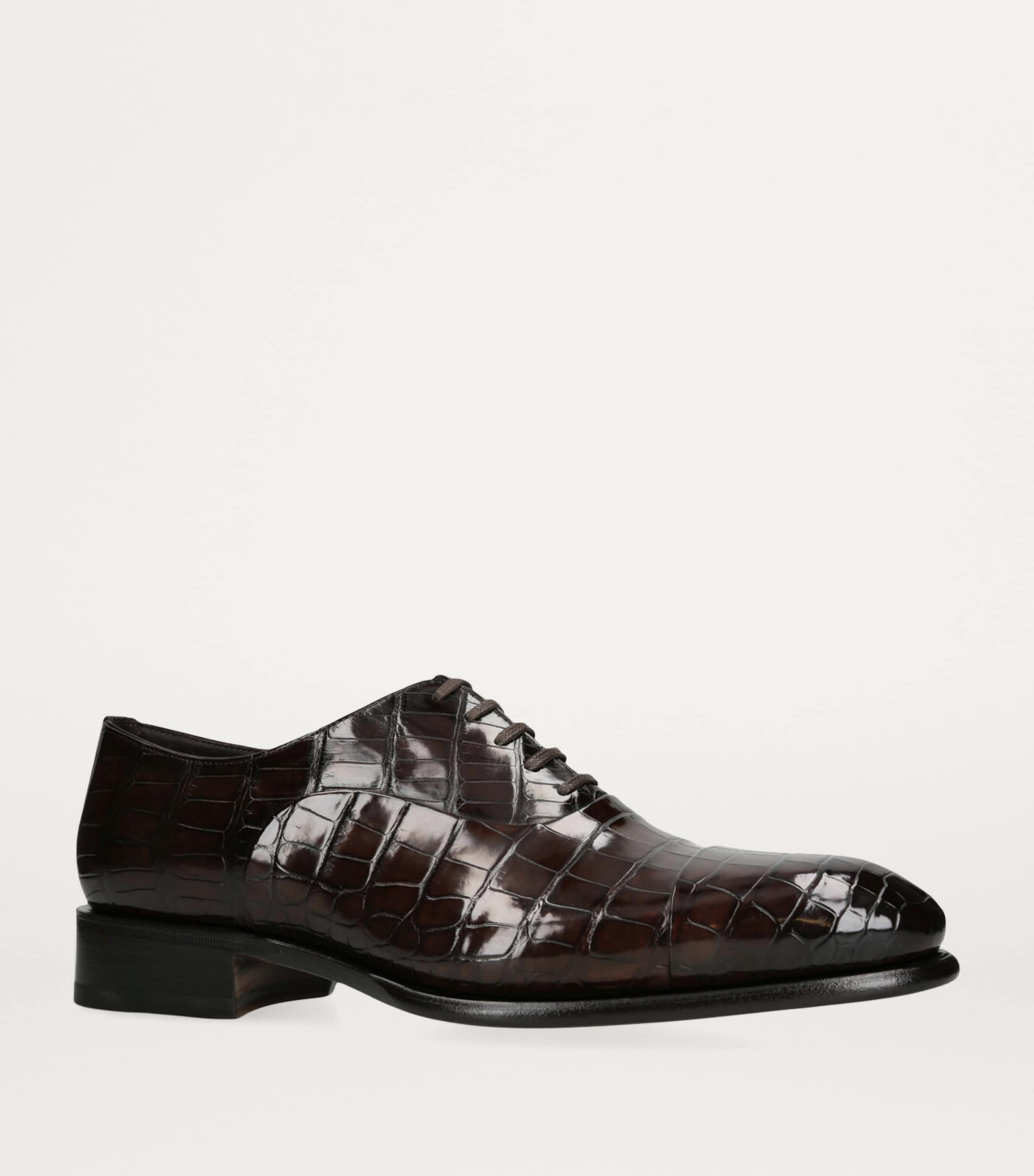 Leather Carter Oxford Shoe DARK BROWN Image 3