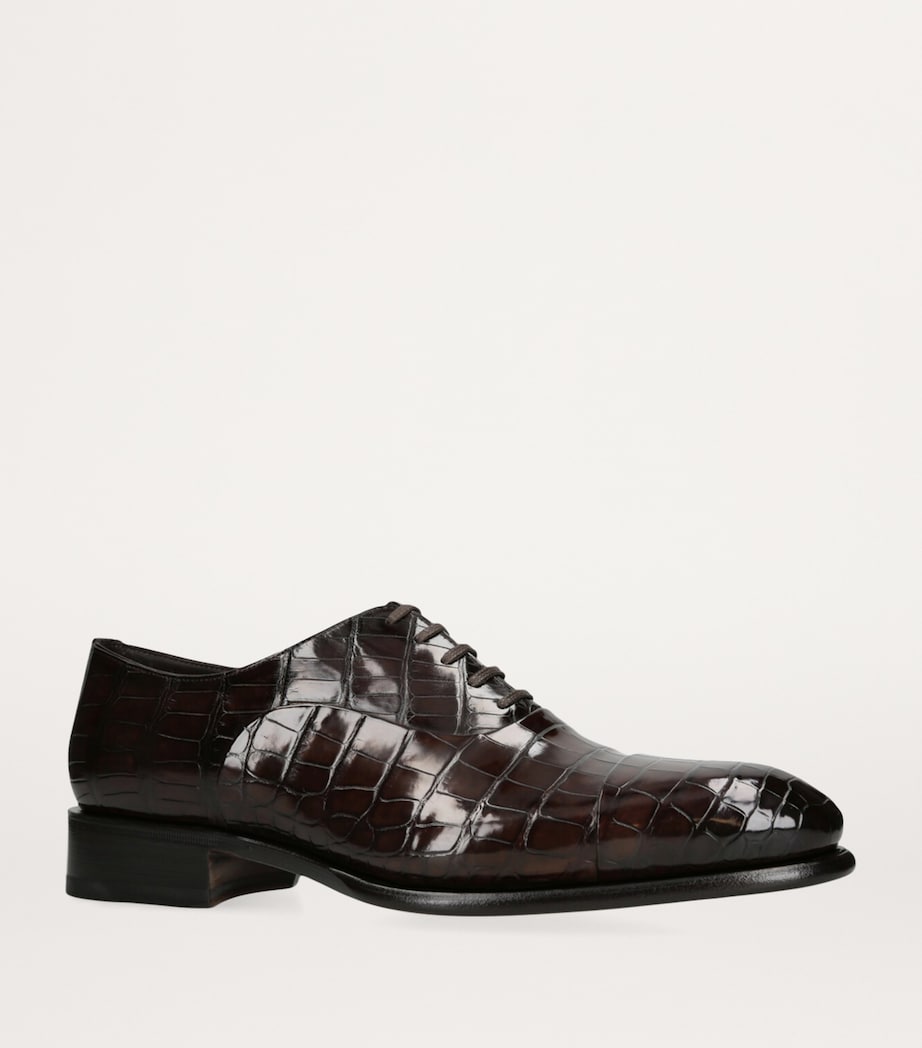 Leather Carter Oxford Shoe DARK BROWN Image 3