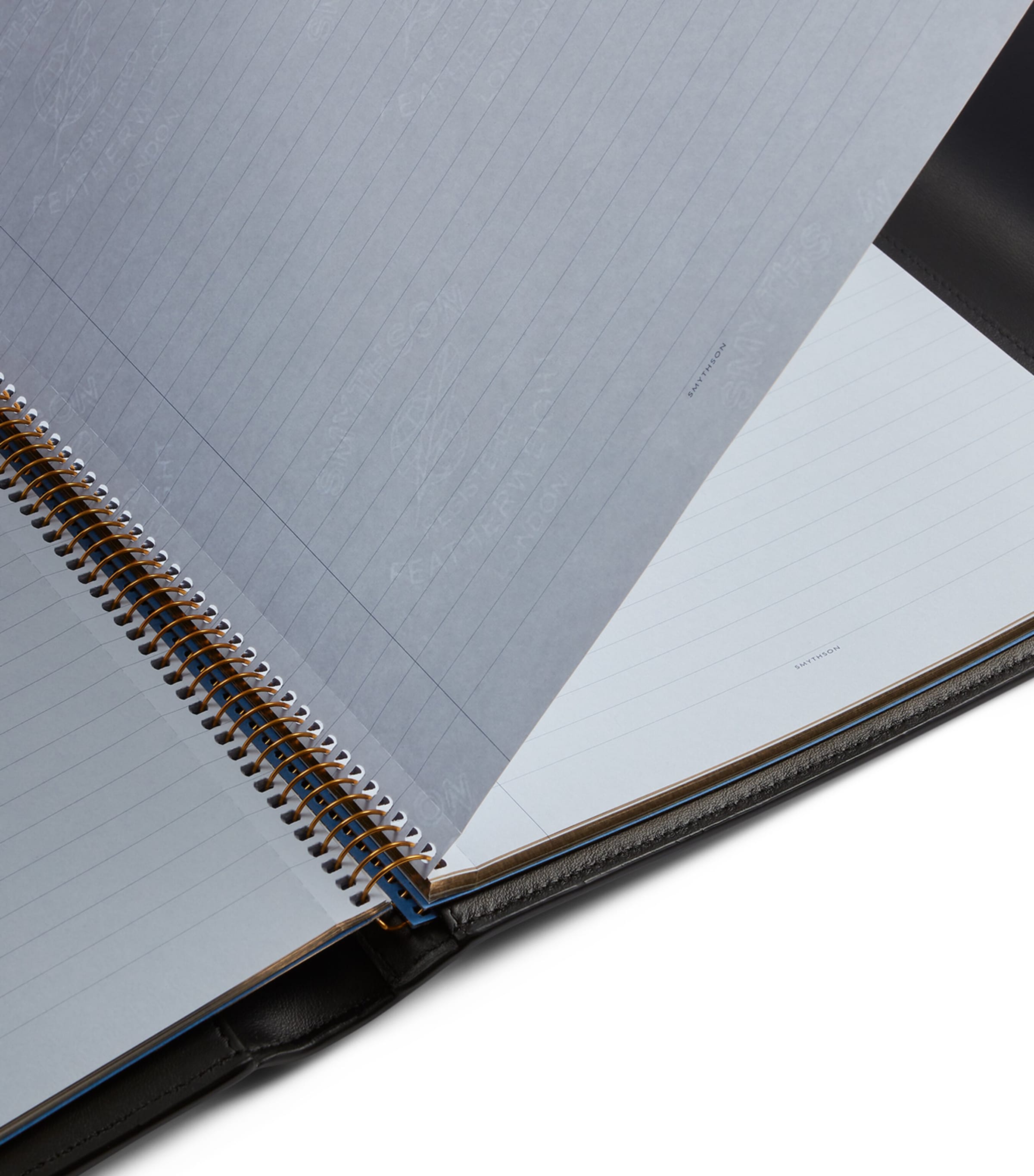 Leather Panama A4 Writing Folder BLACK Image 4