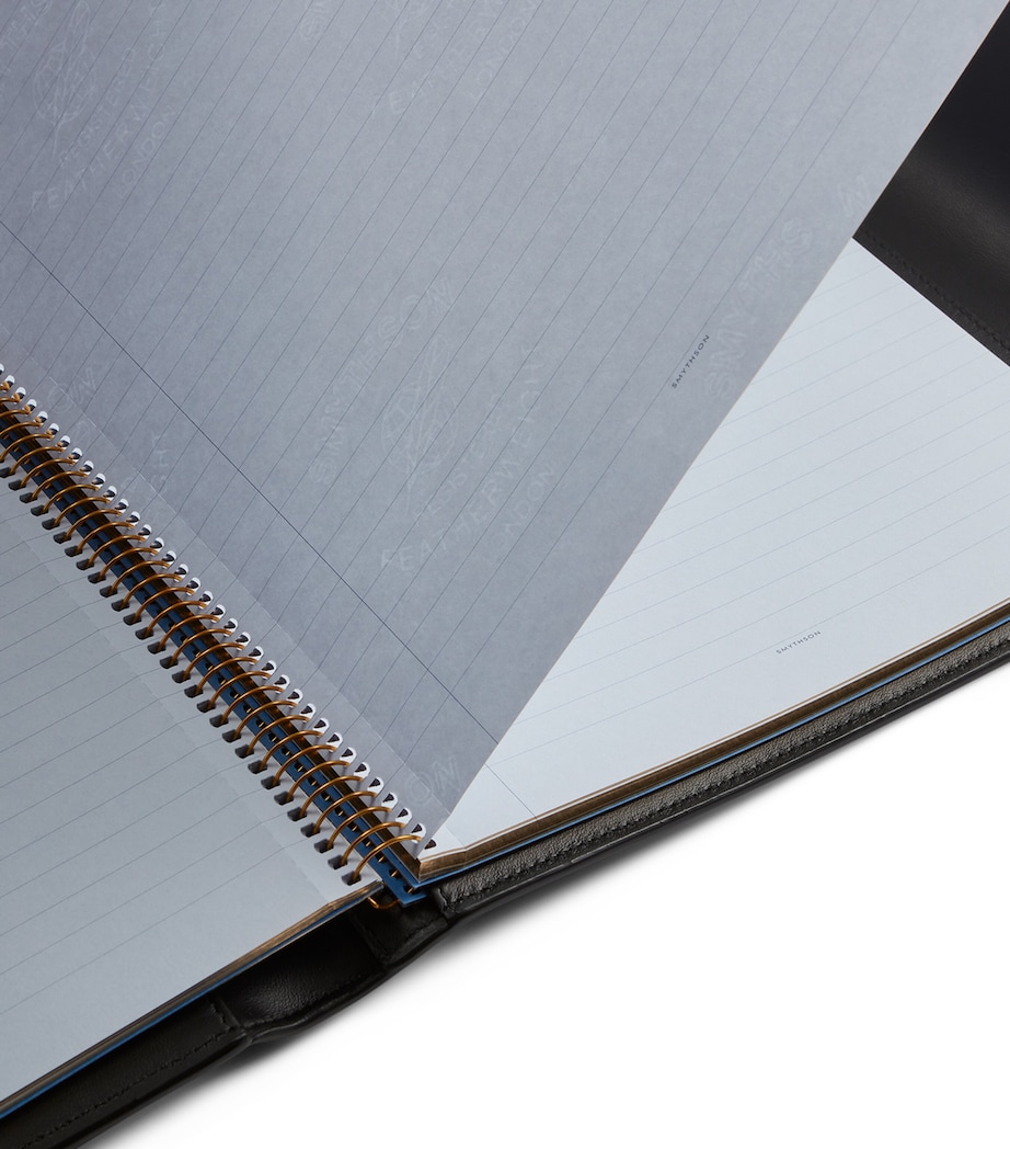 Leather Panama A4 Writing Folder BLACK Image 4