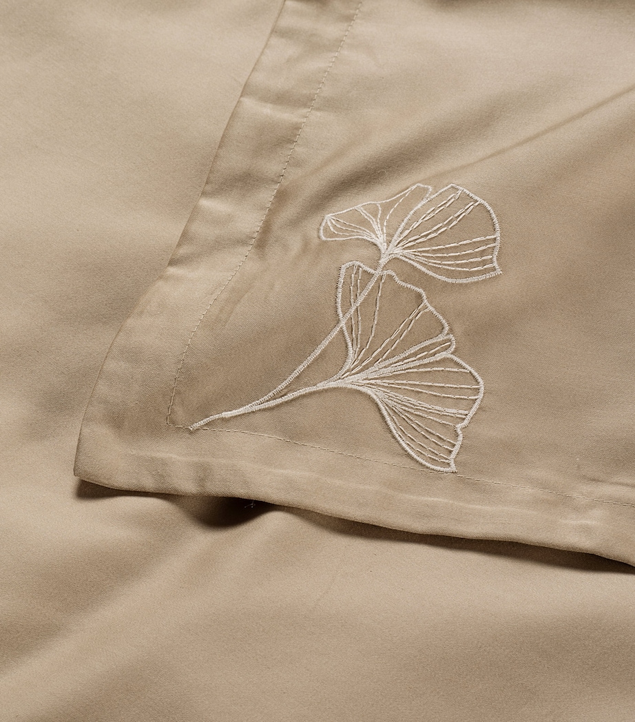 Organic Cotton Core Blossom Oxford Pillowcase (50cm x 70cm) FLAX Image 3