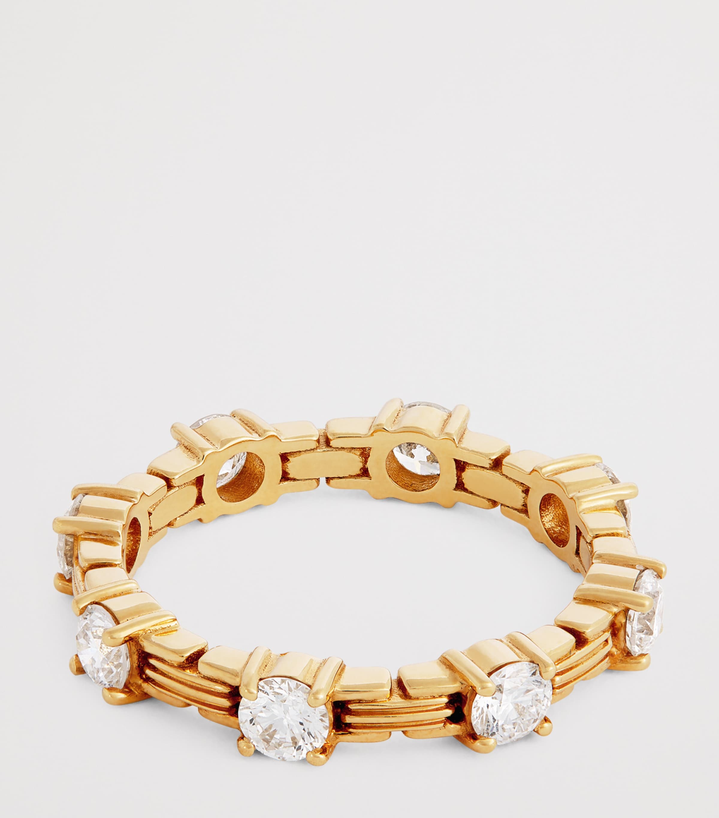 Large Yellow Gold and Diamond Pirouette Ring YELLOW GOLD Image 4