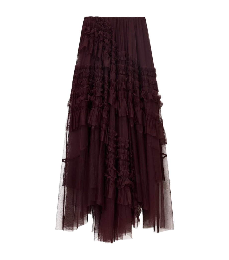 Tulle Jen Midi Skirt OXBLOOD RED Image 1