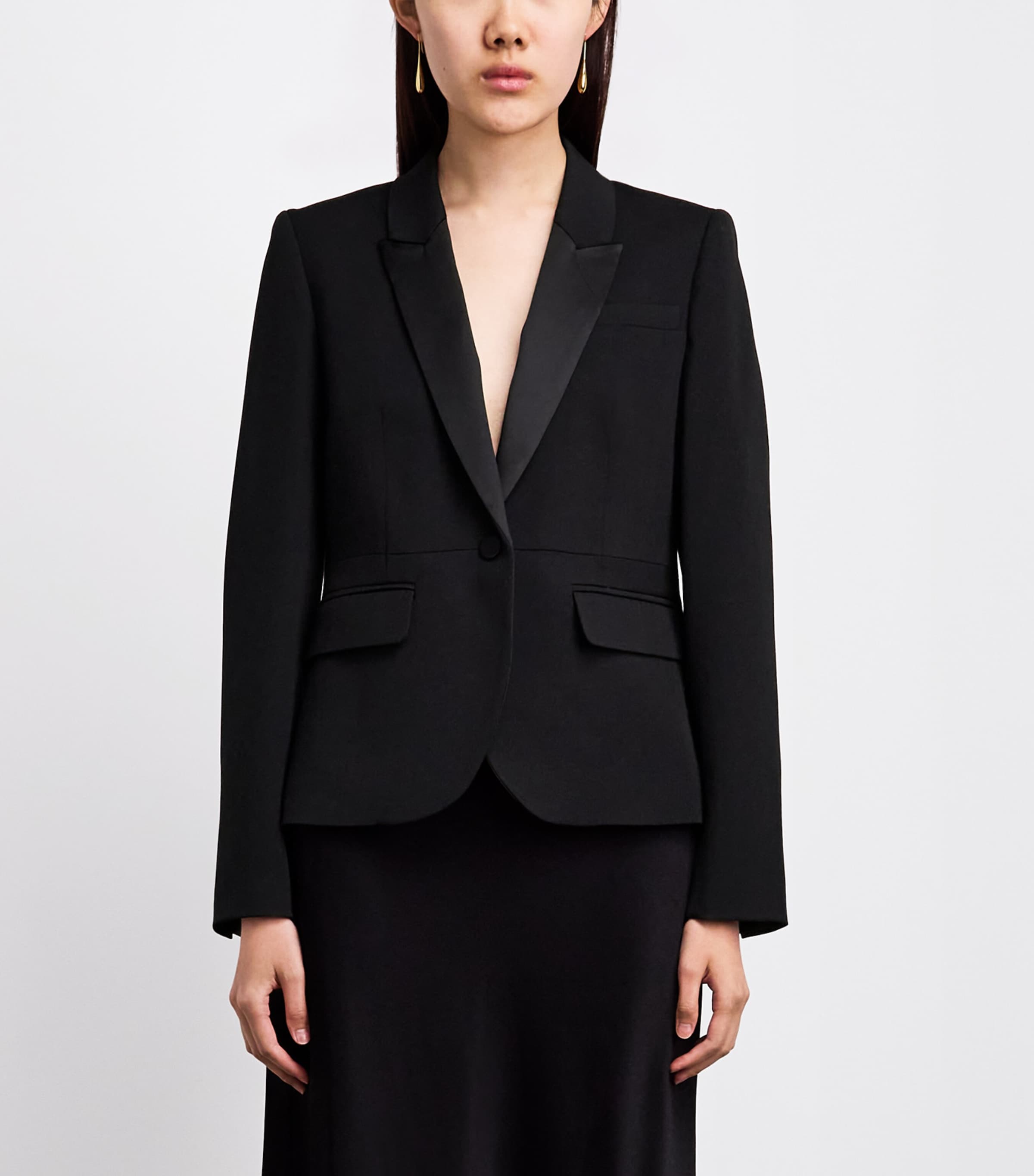 ME+EM Womens Slim Sharp Contour Blazer Black Image 4