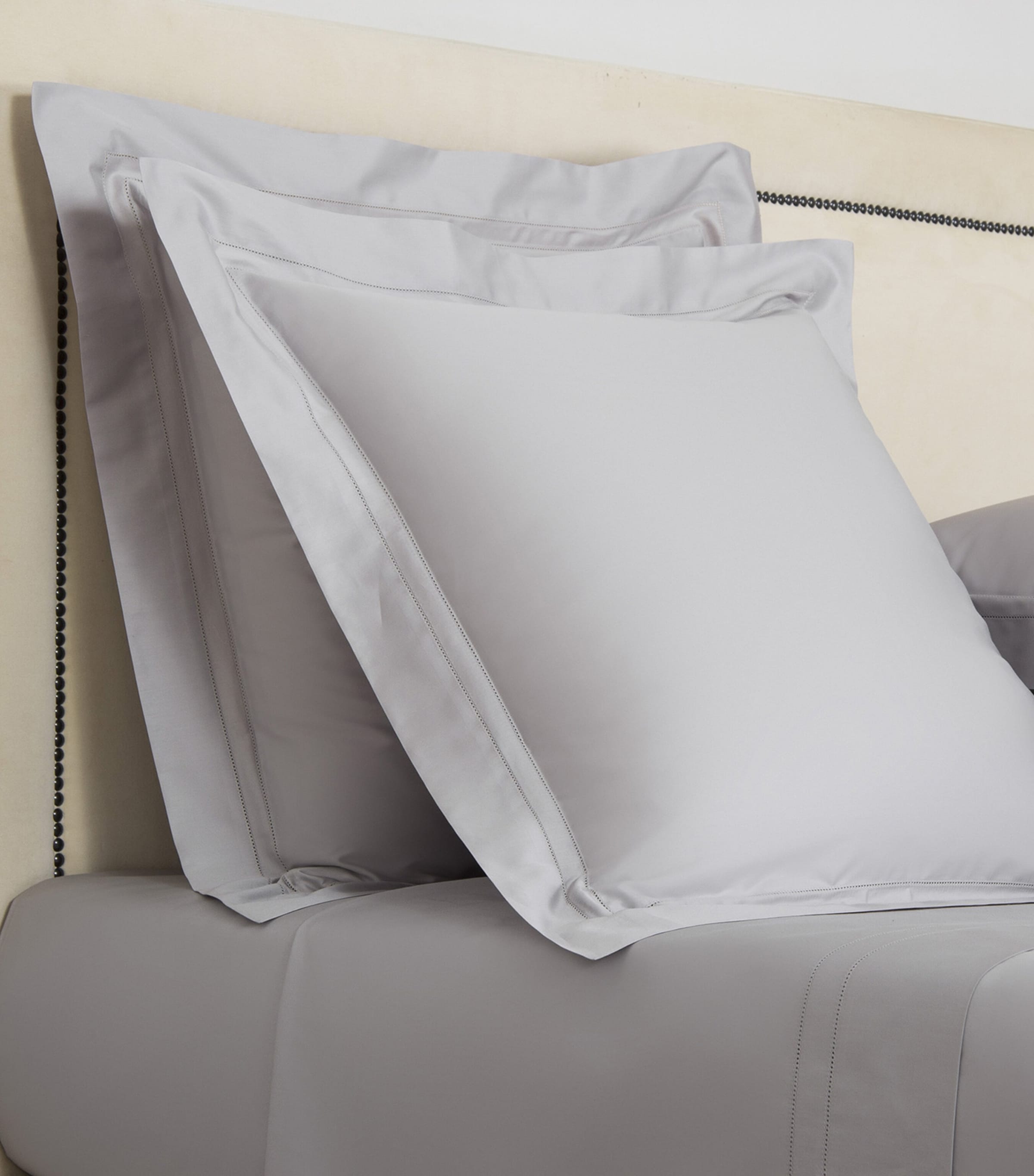 Doppio Ajour Square Pillowcase (65cm x 65cm) 0313  GREY CLIFF Image 3