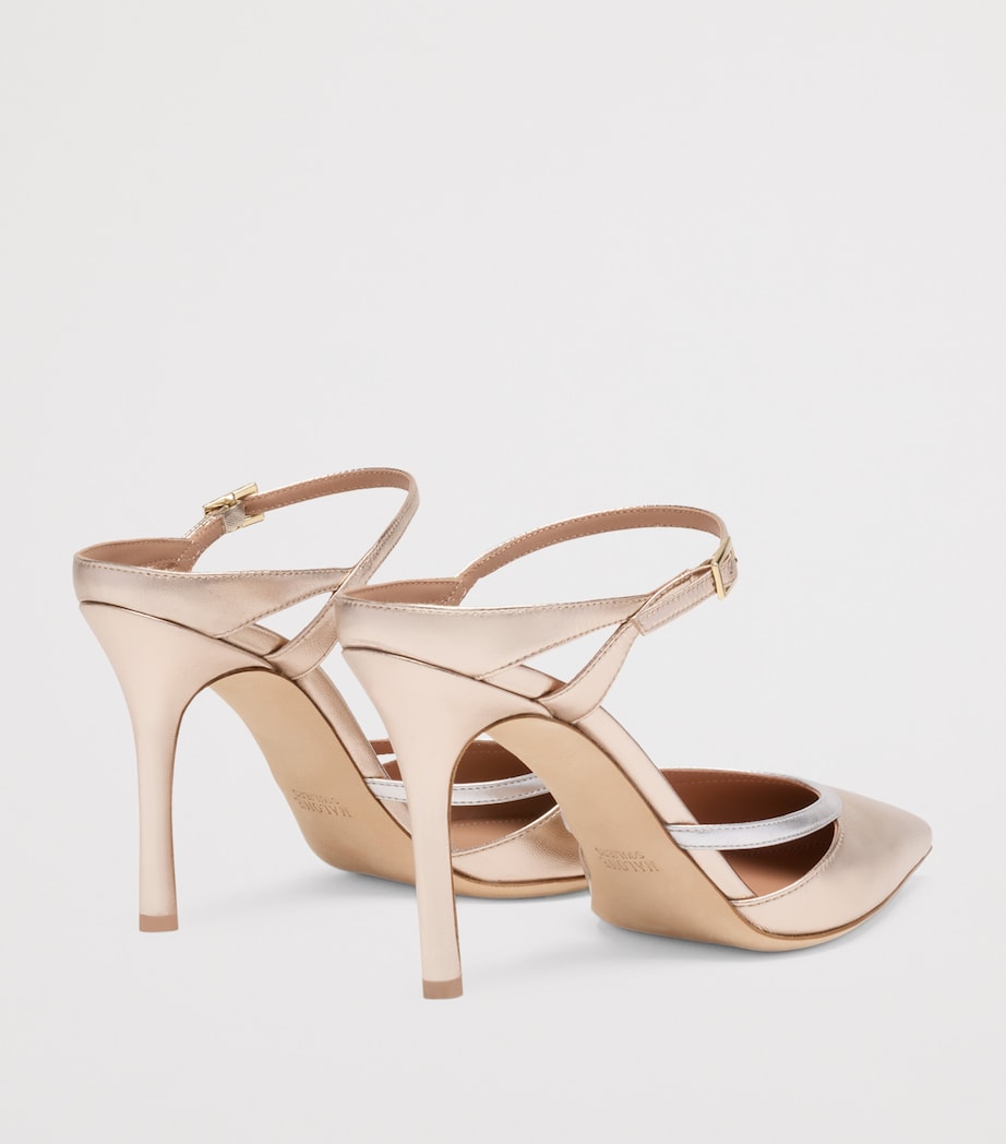 Malone Souliers Leather Yola Mules 90 Champagne Image 4