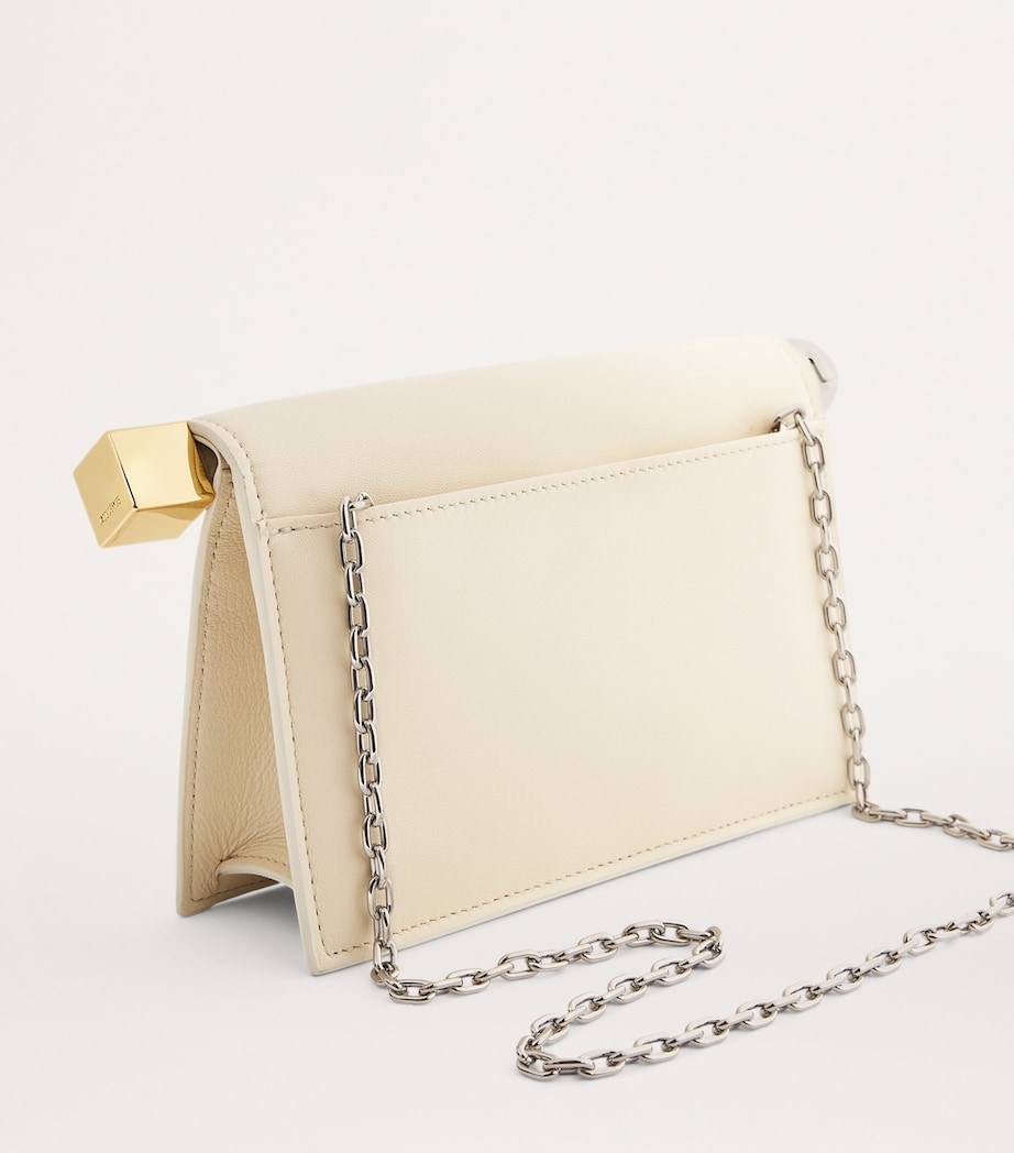 Leather La Petite Pochette Clutch Bag LIGHT IVORY 115 Image 4