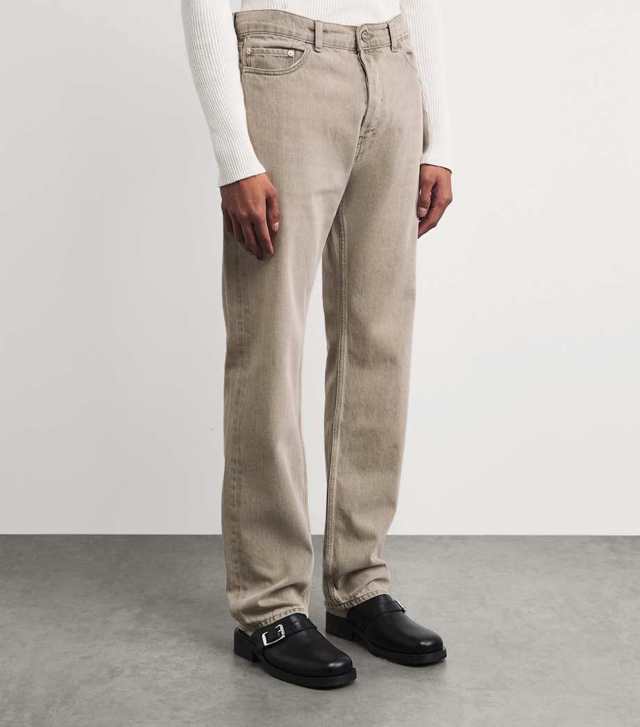 Our Legacy Mens First Cut Straight Jeans Olive Breeze Image 4
