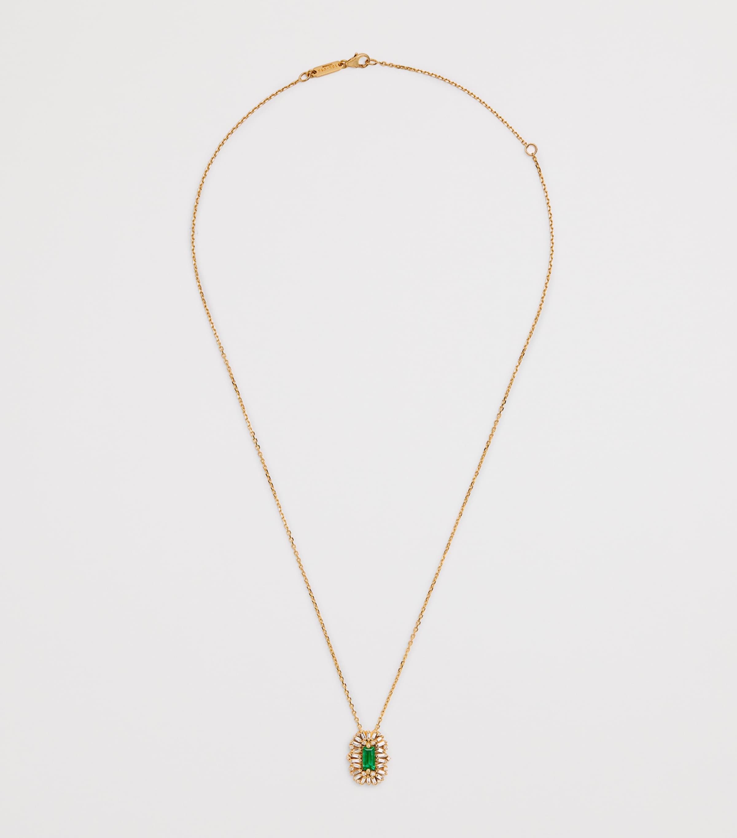 Suzanne Kalan Yellow Gold, Diamond and Emerald One of a Kind Necklace Yg/emer Image 3