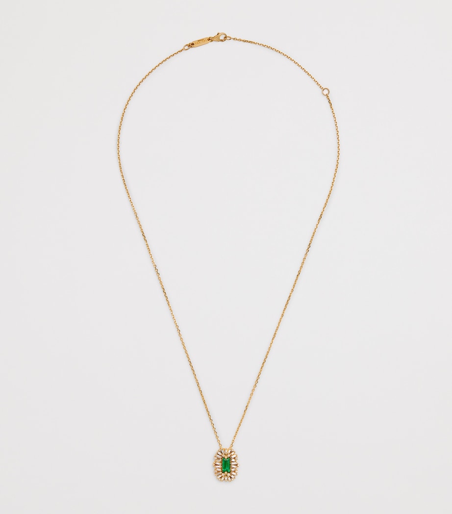 Suzanne Kalan Yellow Gold, Diamond and Emerald One of a Kind Necklace Yg/emer Image 3