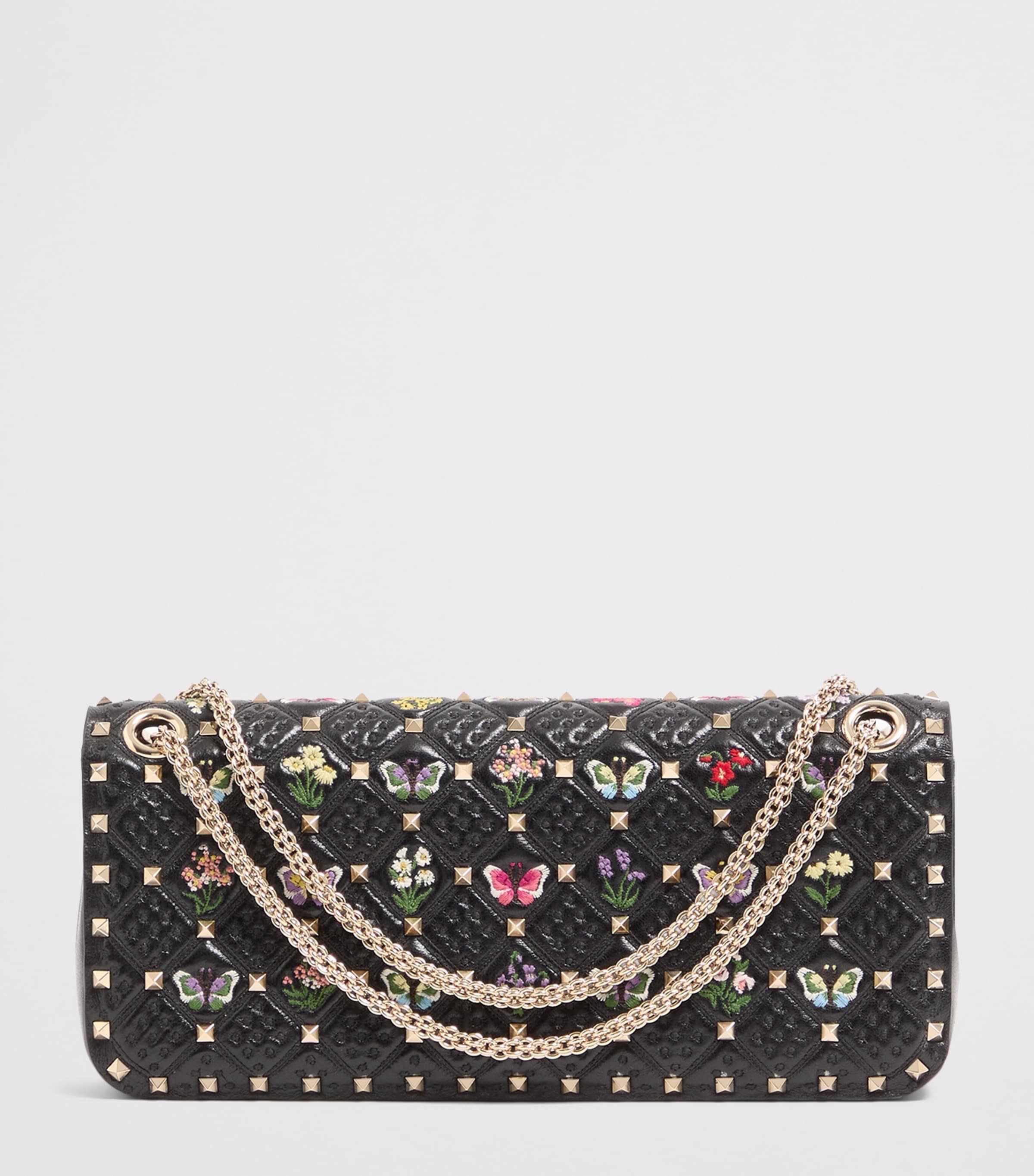 Valentino Garavani Medium Embroidered Rockstud Spike Shoulder Bag Image 4