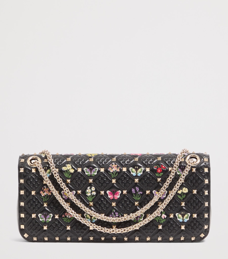 Valentino Garavani Medium Embroidered Rockstud Spike Shoulder Bag Image 4