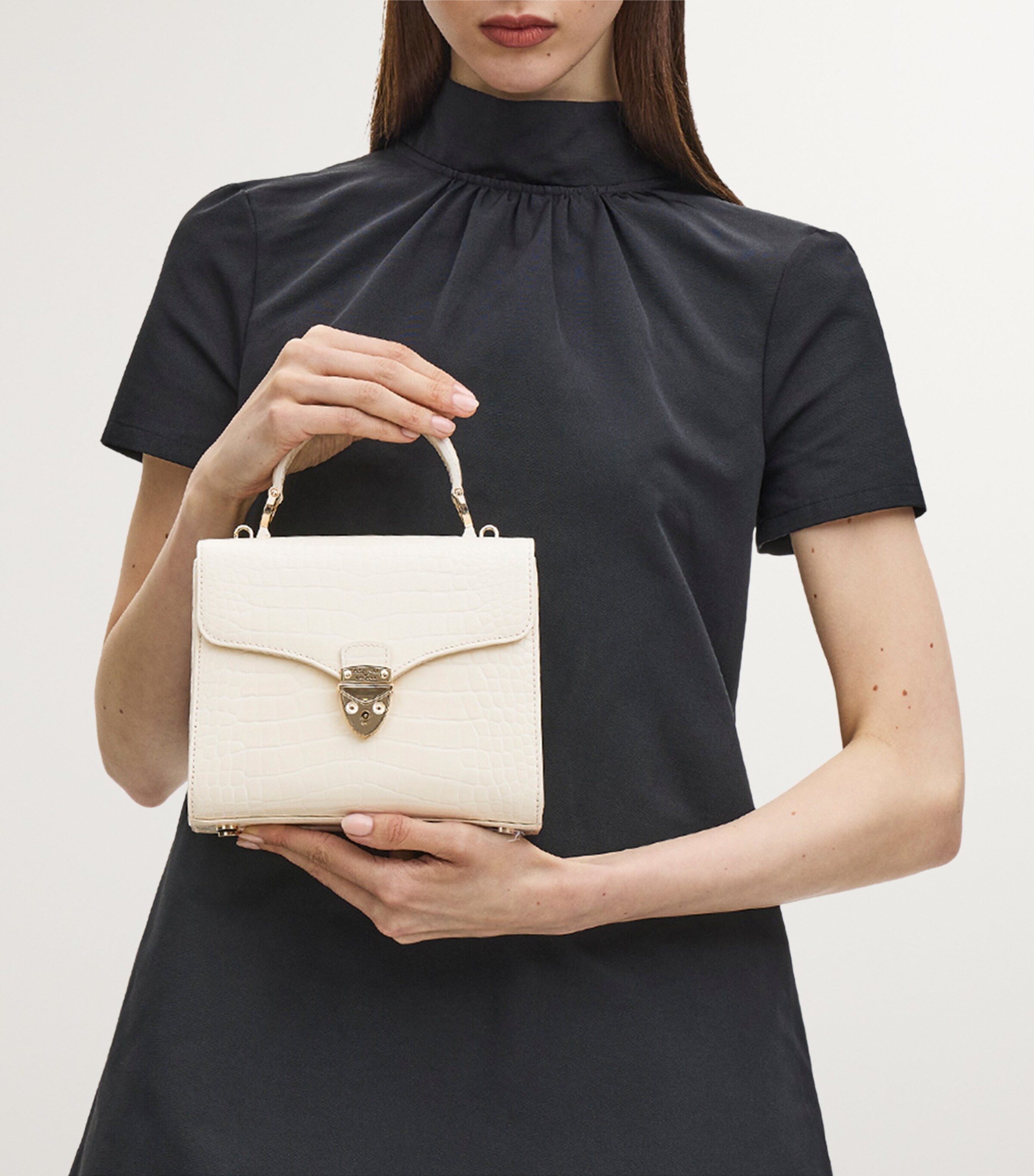 Midi Mayfair Top-Handle Bag IVORY Image 8