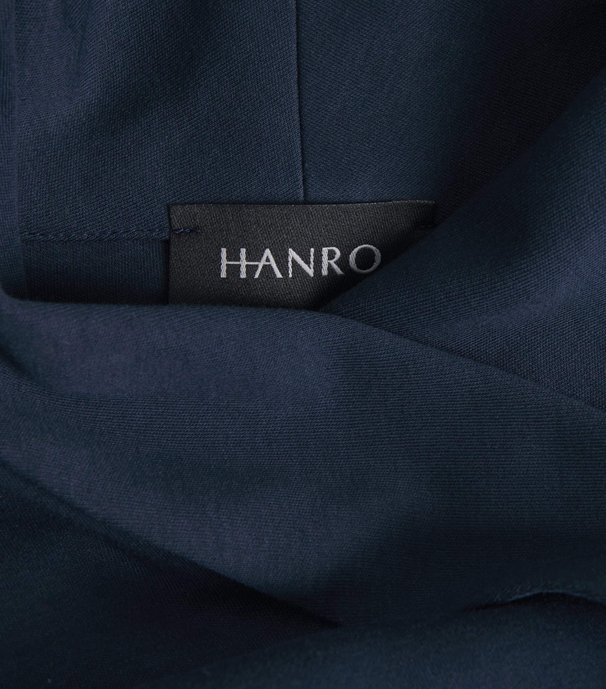 Hanro Mens Cotton Night & Day Robe Deep Navy Image 6