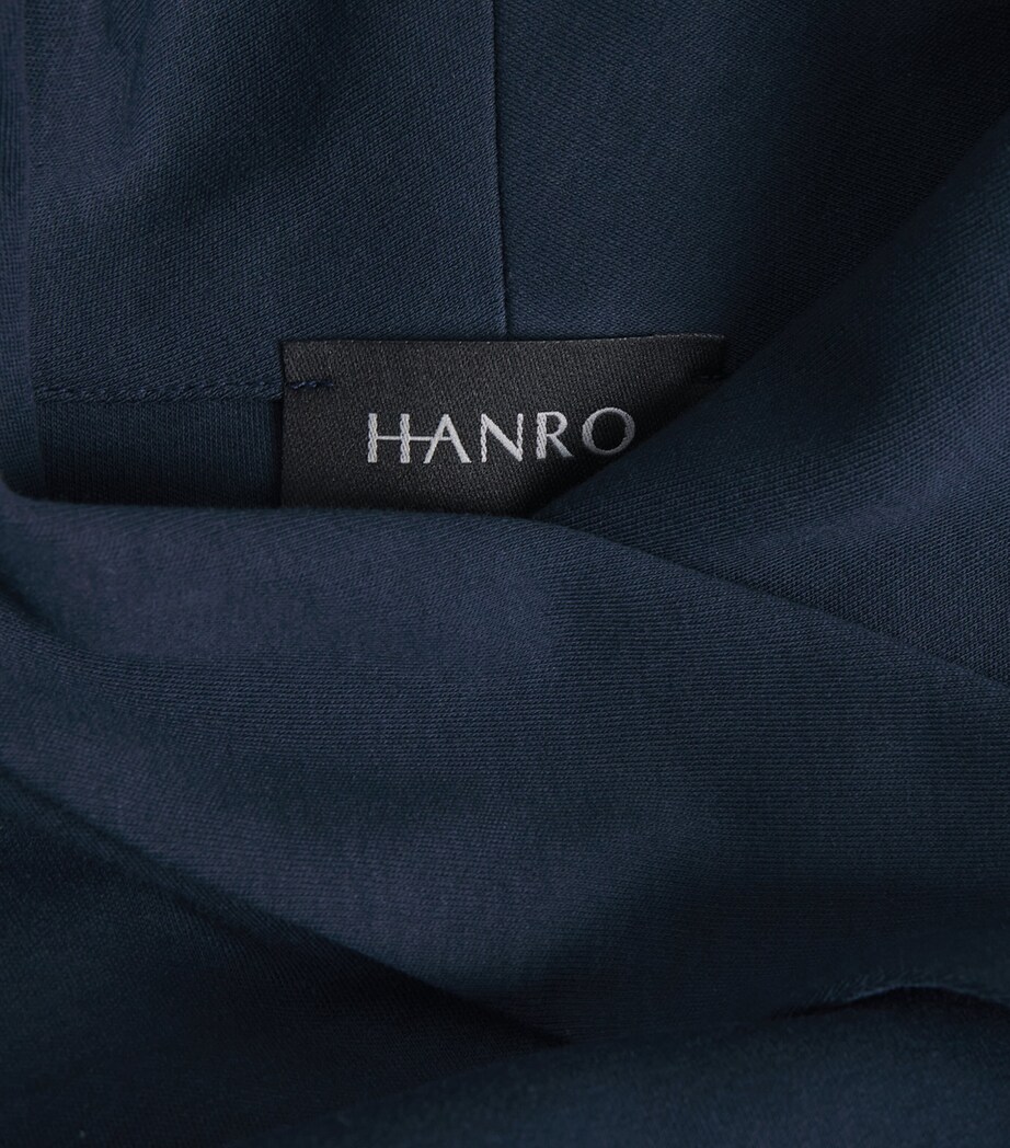 Hanro Mens Cotton Night & Day Robe Deep Navy Image 6