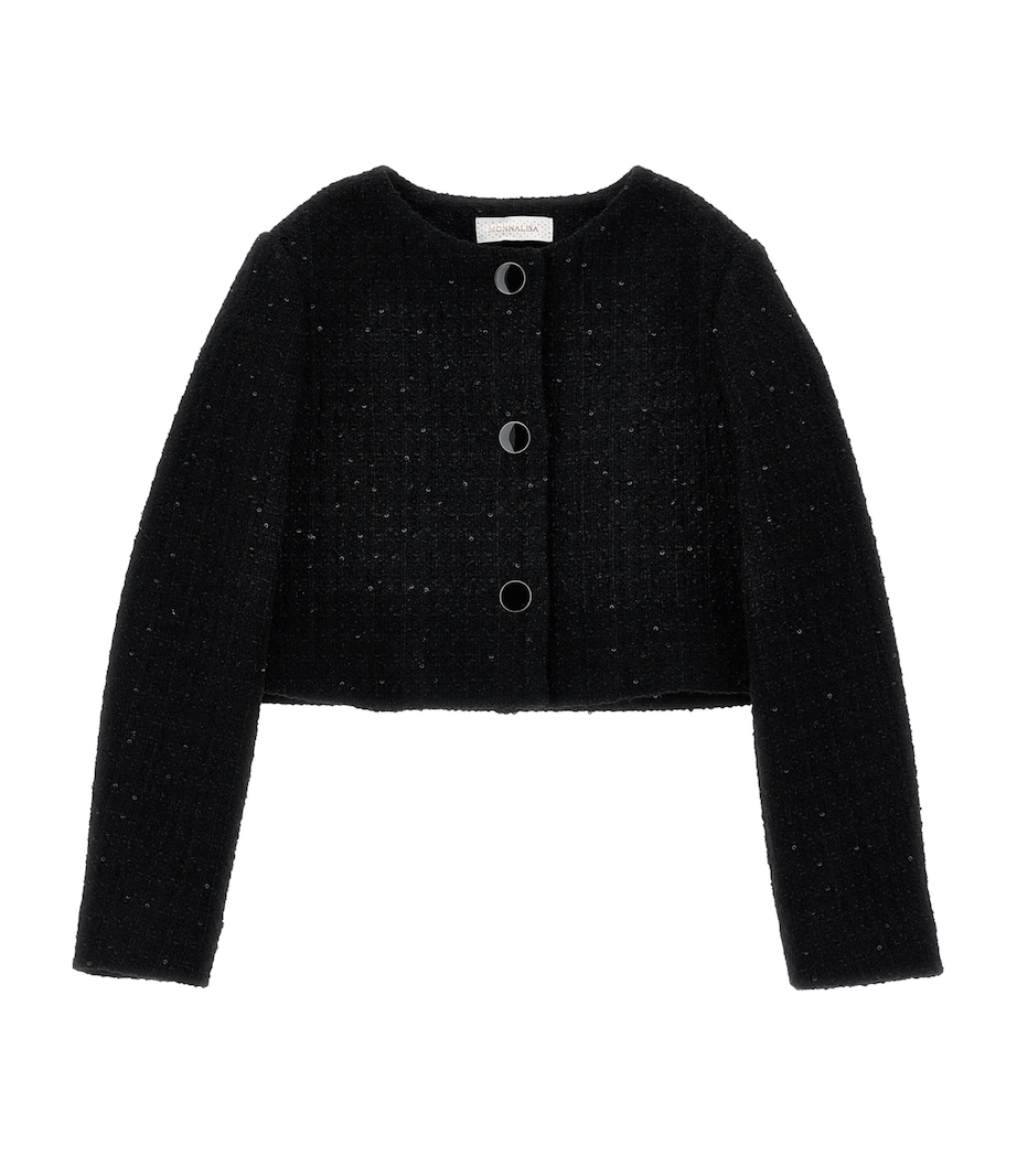 Bouclé Sequin Jacket (2-16 Years) NERO Image 1