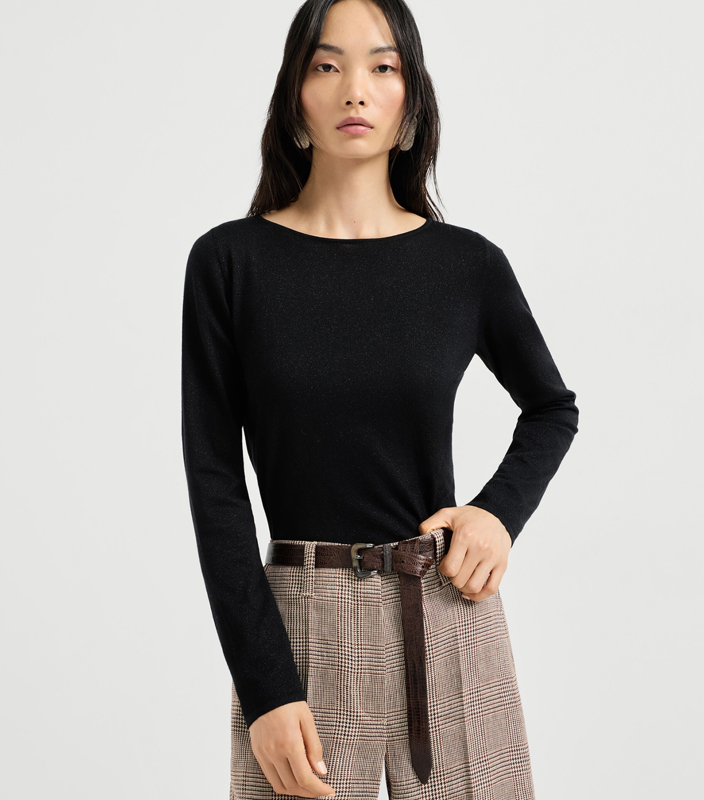 Brunello Cucinelli Womens Cashmere-Silk-Blend Sweater Image 2