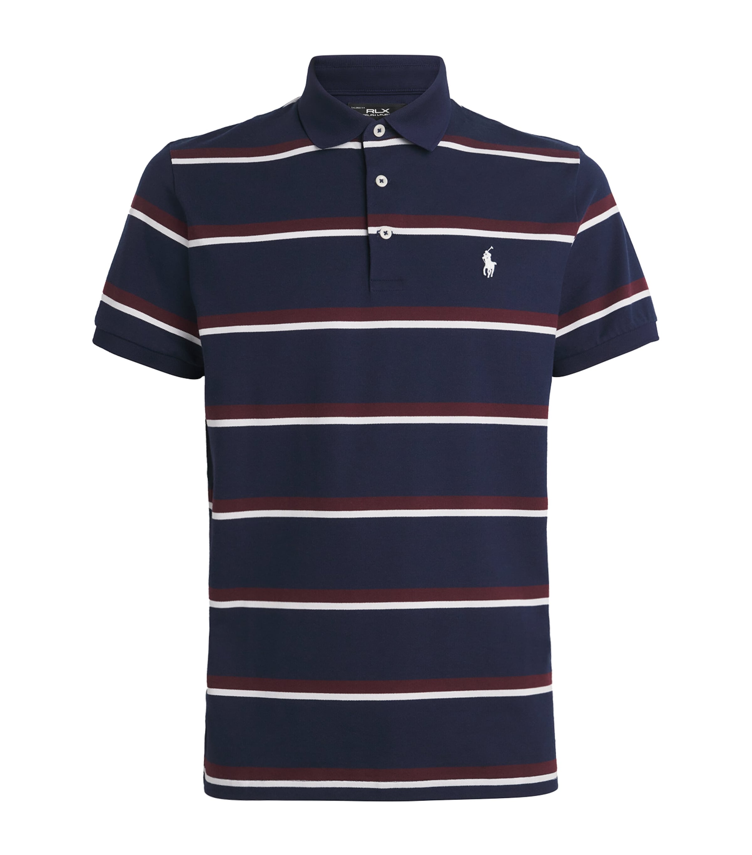 Cotton-Blend Tailored Performance Polo Shirt REFINED NAVY MULTI Image 1
