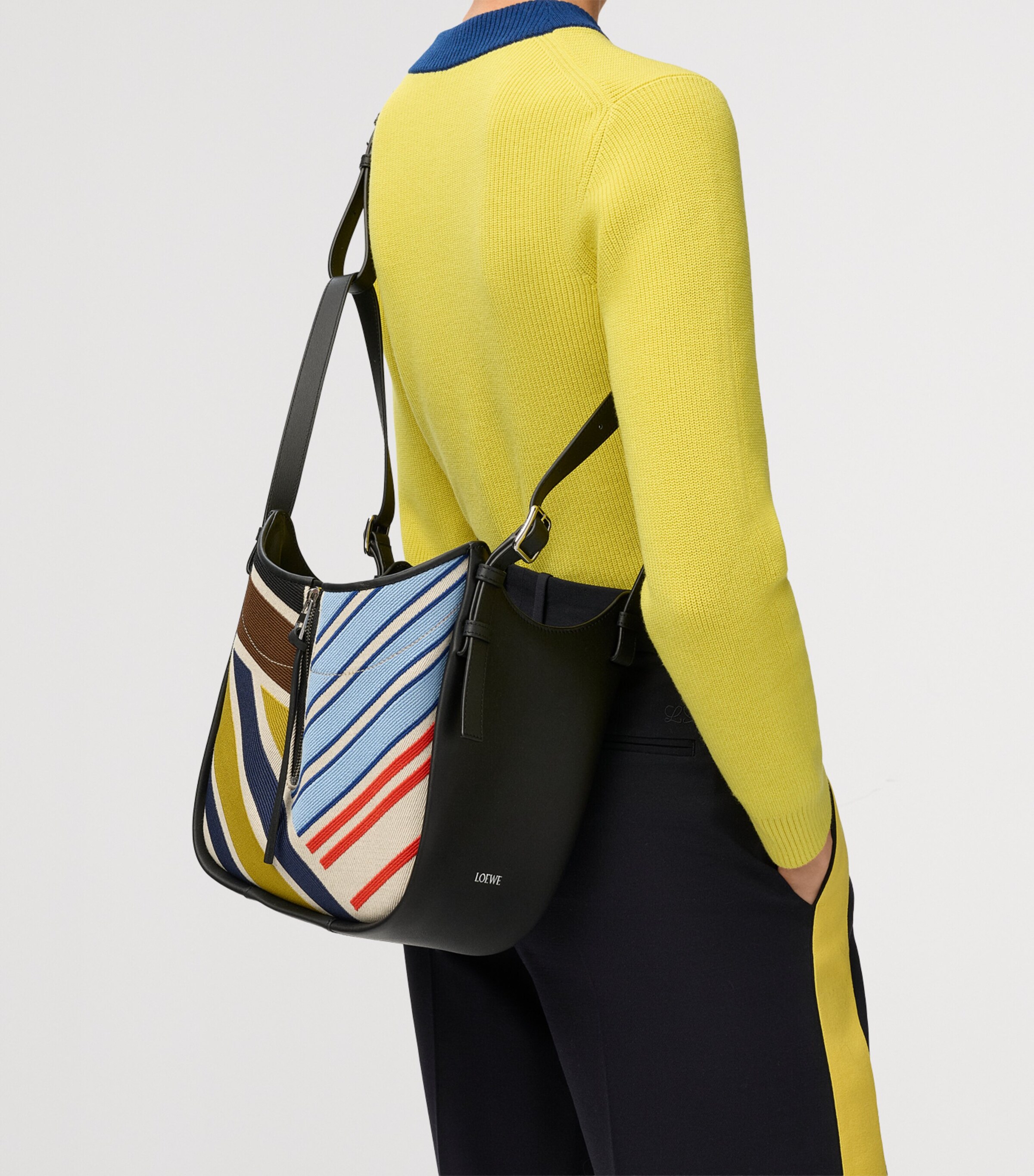 LOEWE Medium Canvas Hammock Flip Tote Bag Ecru/multicolor Image 10
