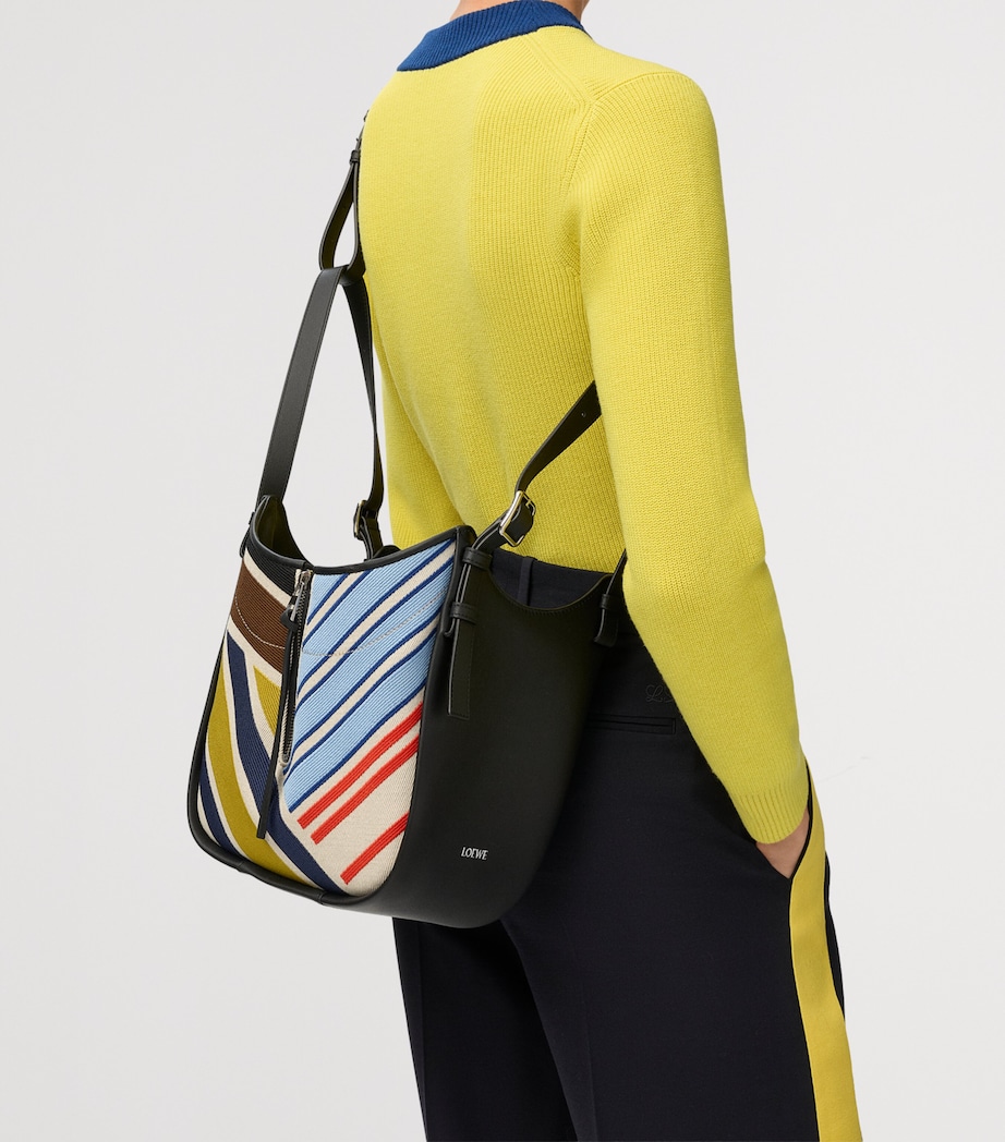 LOEWE Medium Canvas Hammock Flip Tote Bag Ecru/multicolor Image 10