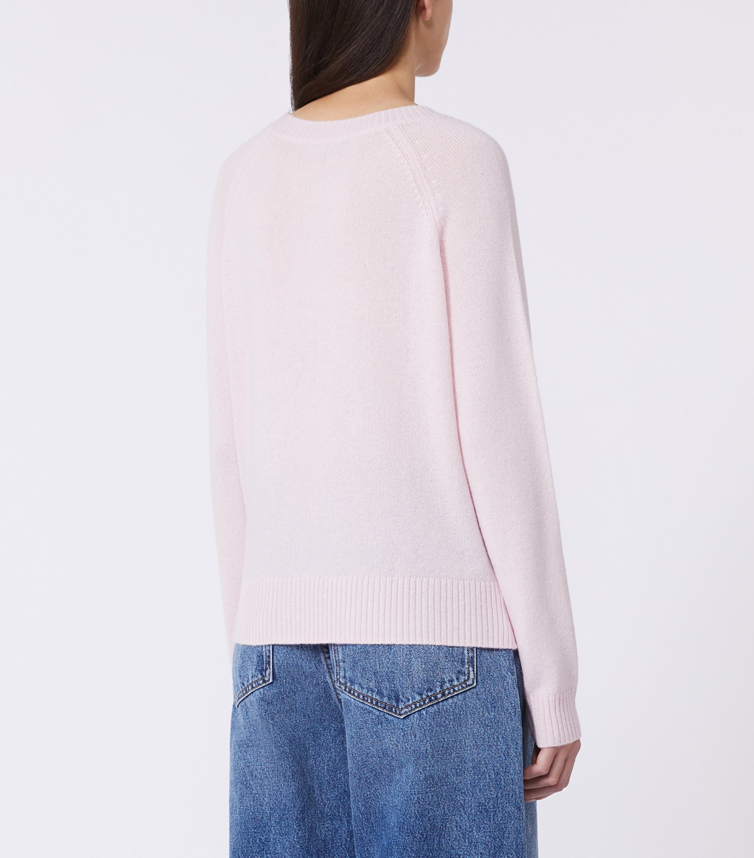 Weekend Max Mara Womens Cashmere Round-Neck Sweater Pink Image 5