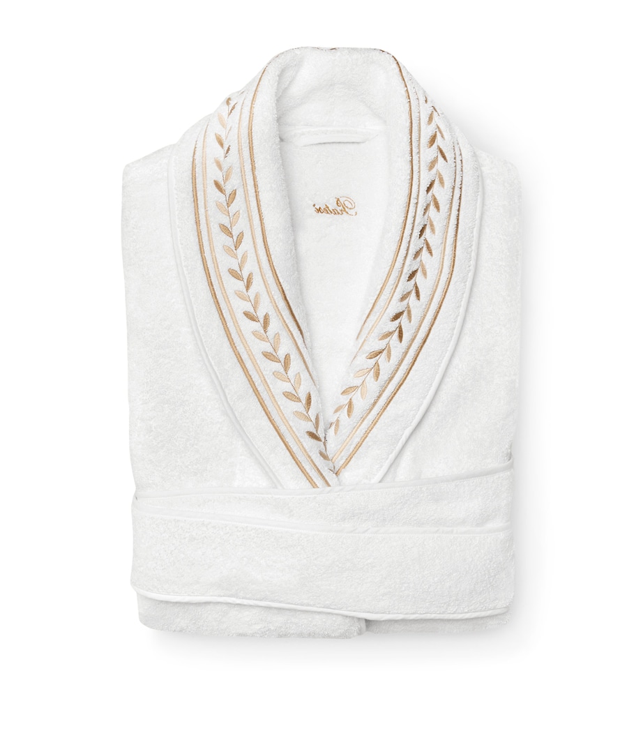 Cotton Impero Bathrobe (Medium) WHITE/BEIGE Image 1
