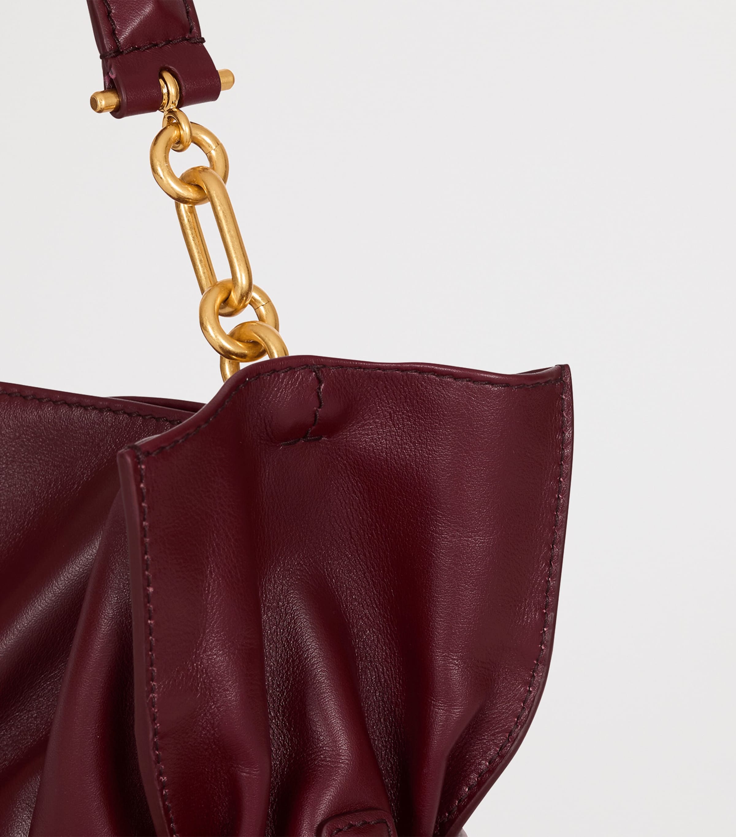 Medium Leather Anthem Shoulder Bag 3AR AUBERGINE Image 6