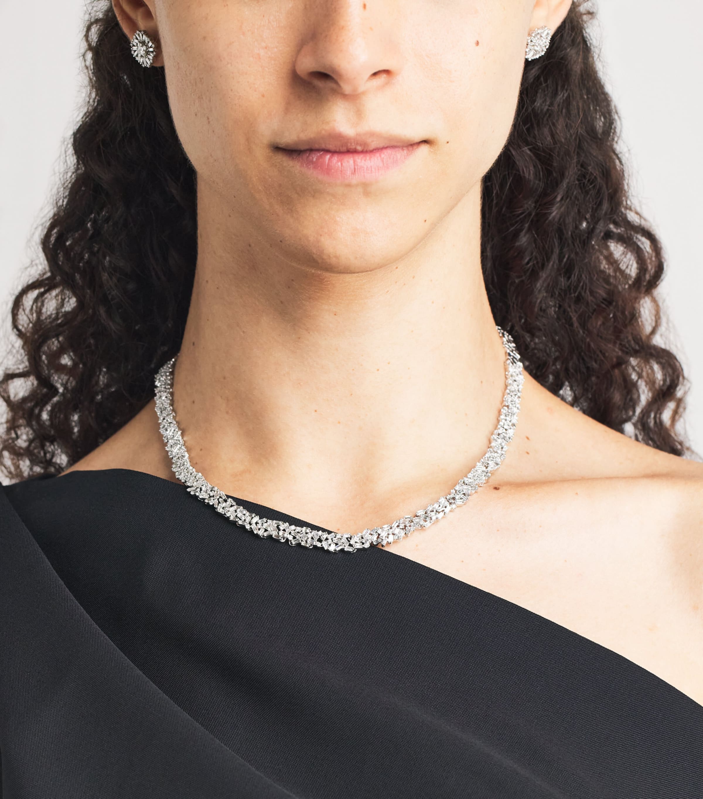 Suzanne Kalan White Gold and Diamond Classic Tennis Necklace Wg/wd Image 2