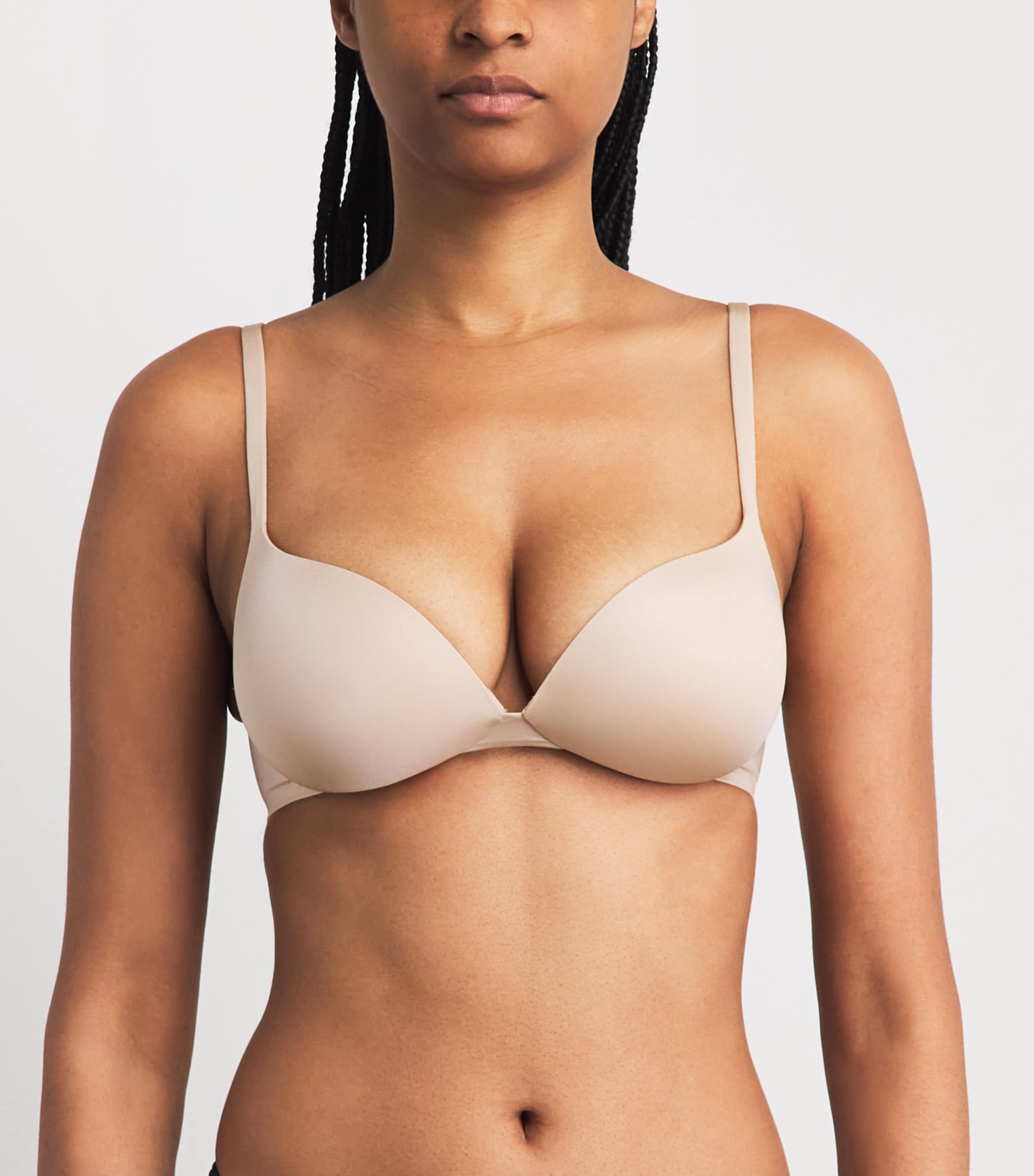 Skims Womens Ultimate Nipple Wireless Push-Up Bra Sand Image 2