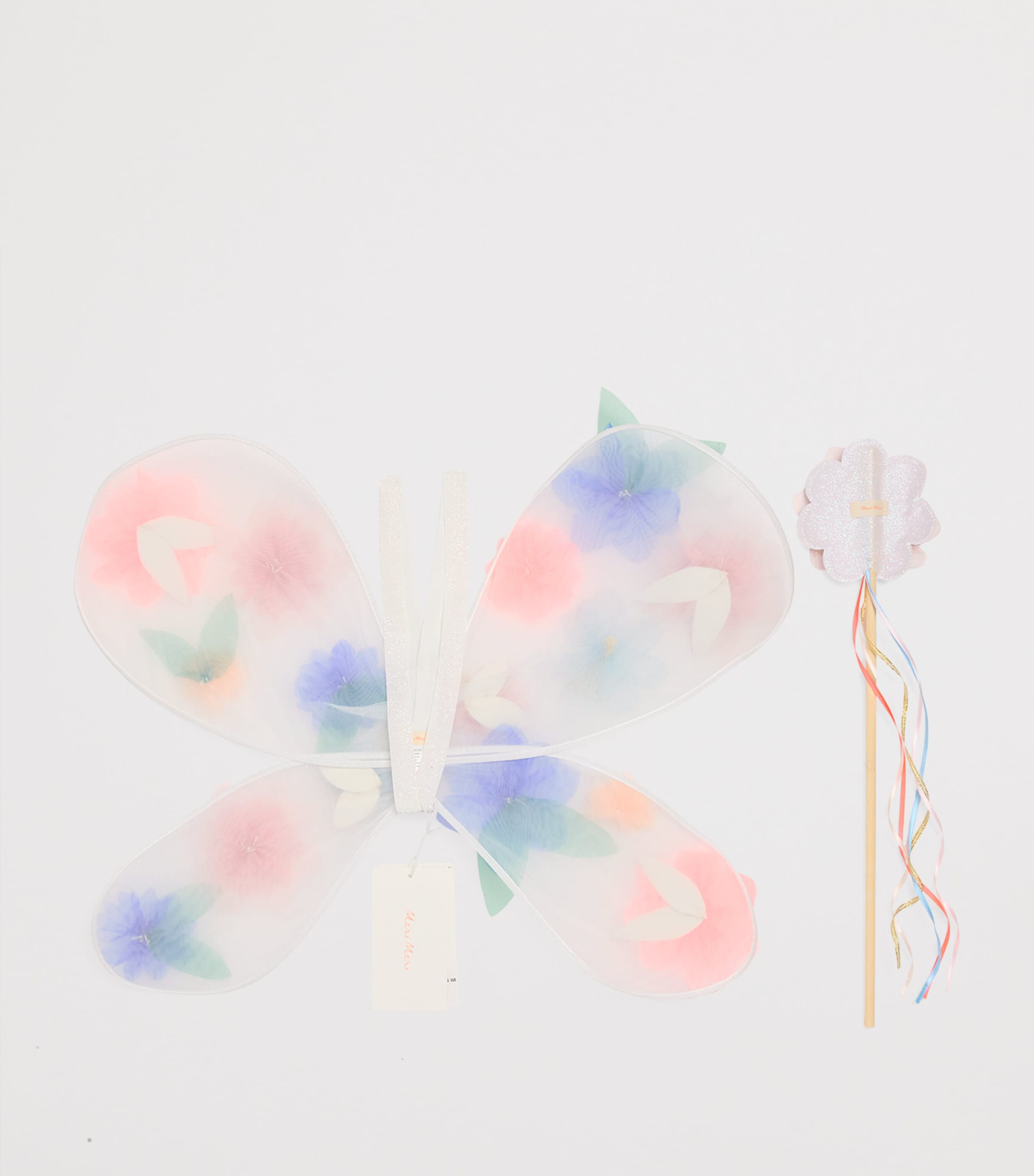 Organza Flowers Wings and Wand Set MULTI Image 2