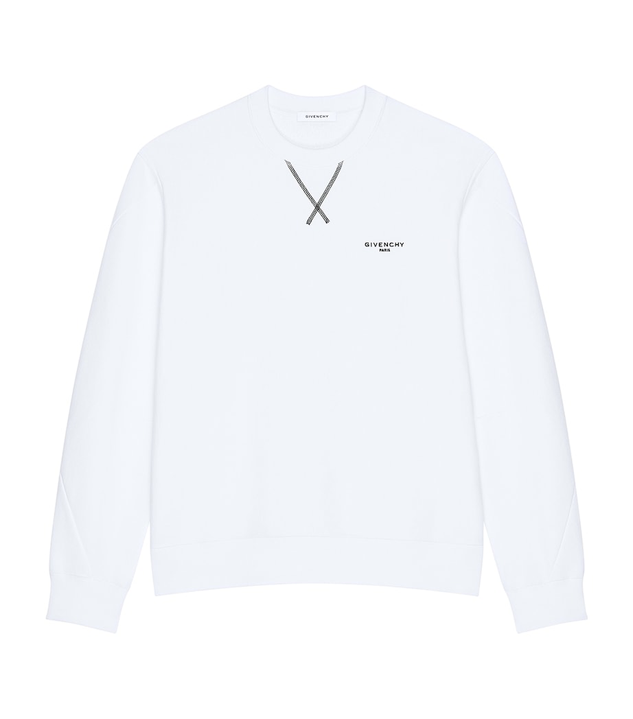 Cotton Logo Sweatshirt WHITE Image 1