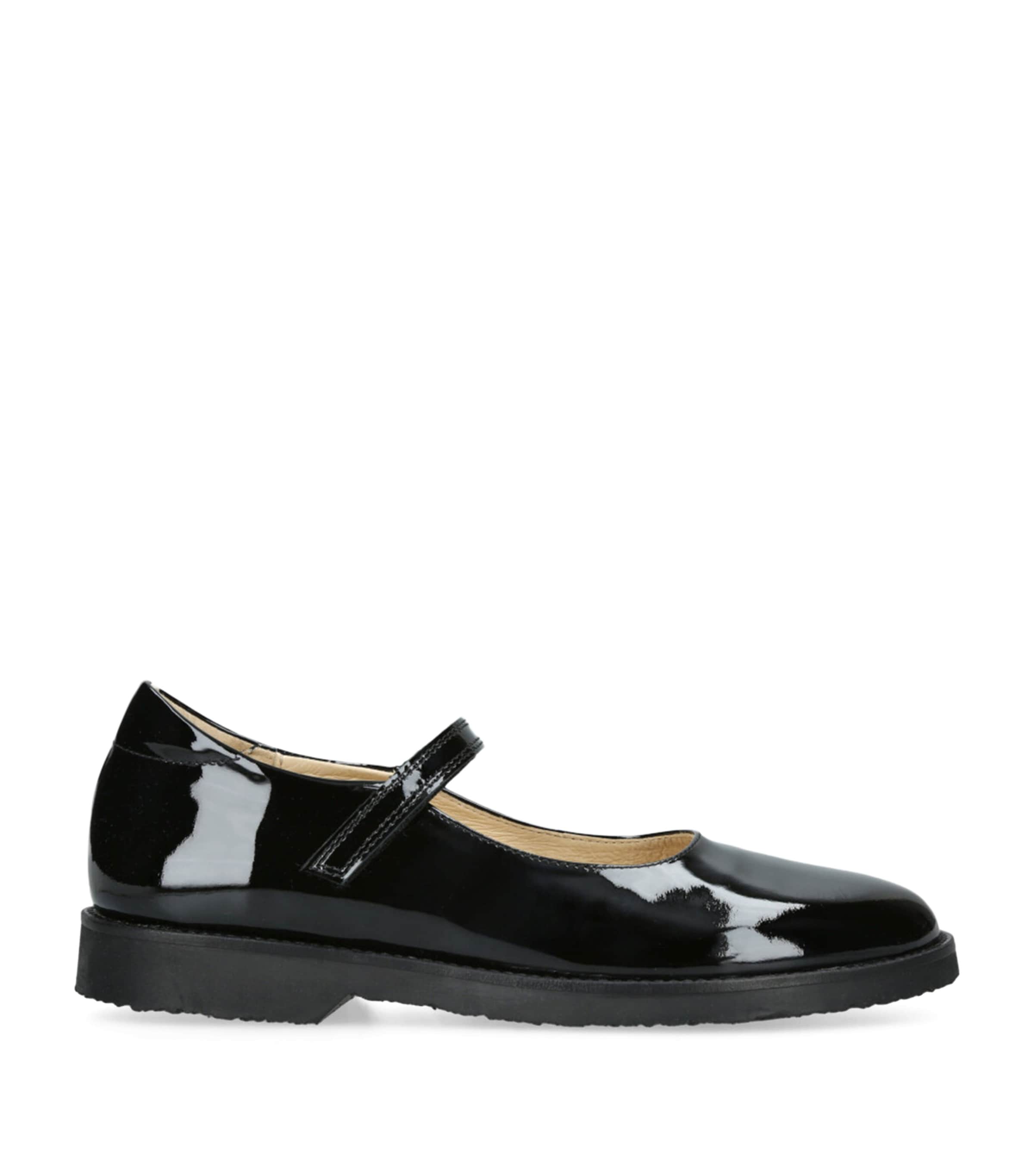 papouelli Leather Emilia Mary Janes Black Image 1