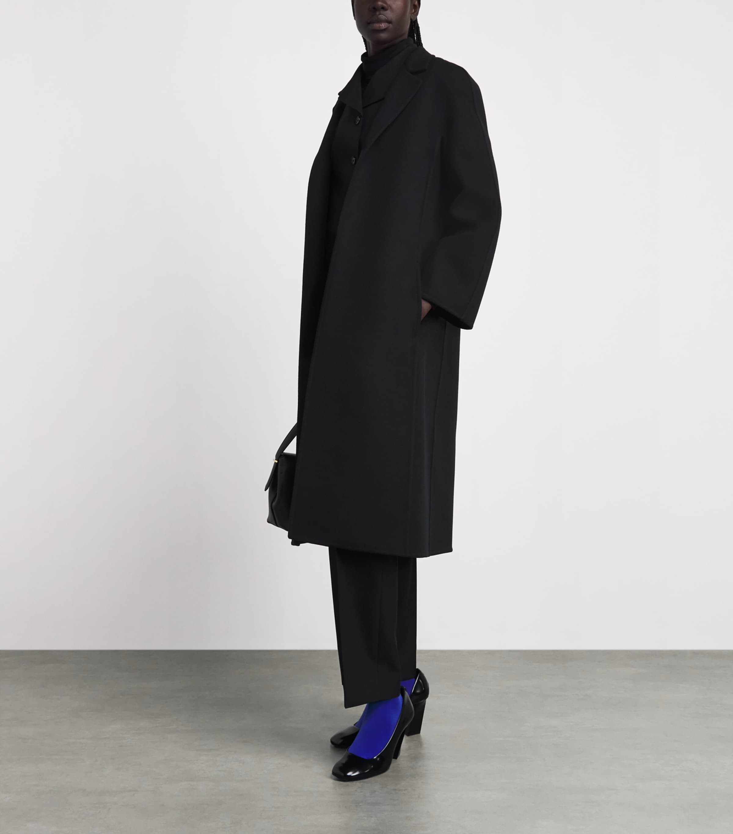 Jil Sander Womens Wool Belted Coat Black Image 2