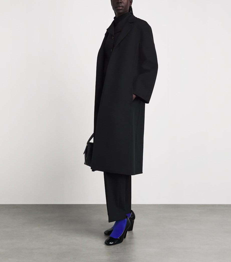 Jil Sander Womens Wool Belted Coat Black Image 2