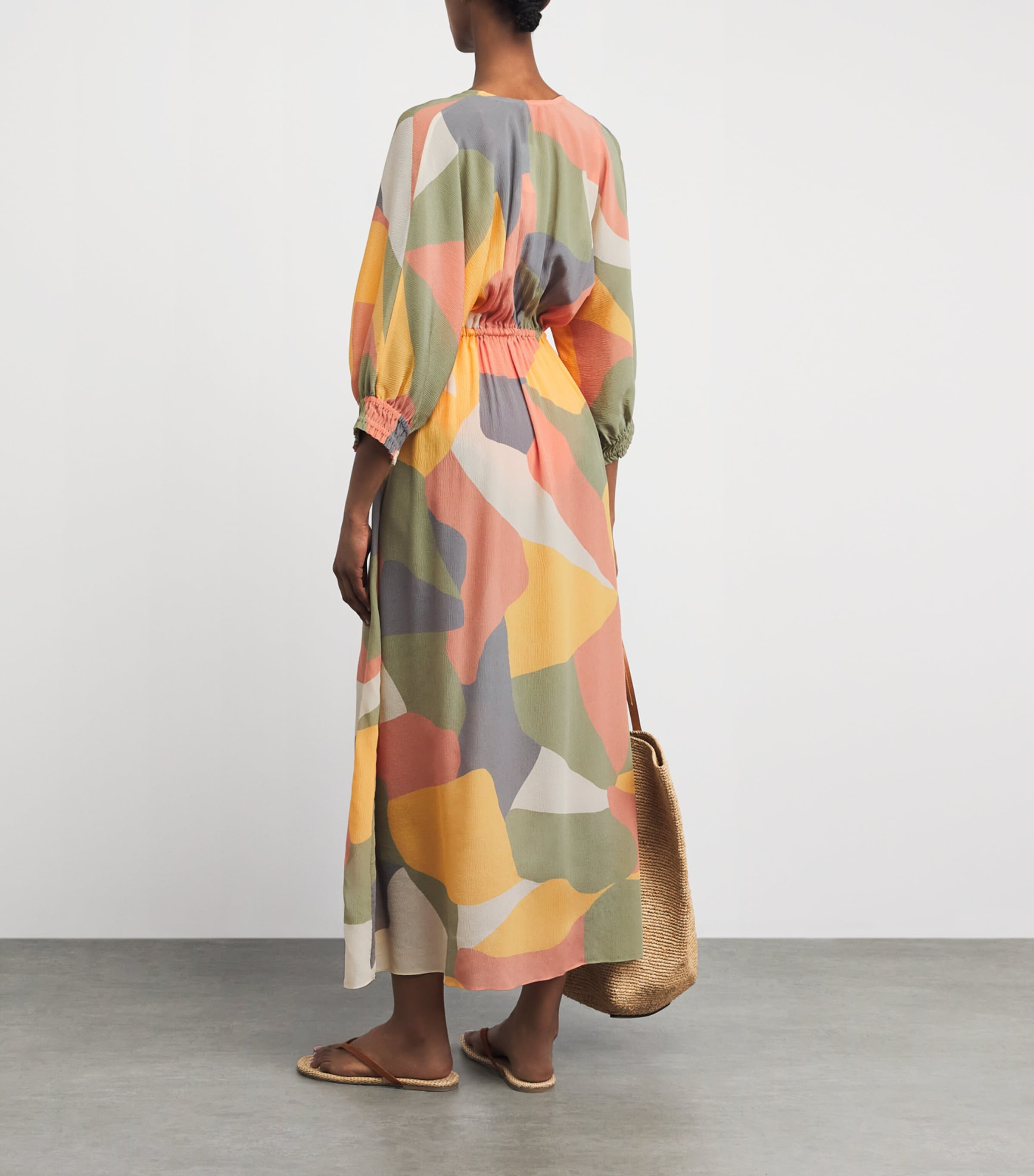 Eres Womens Silk Printed Glow Maxi Dress Imprime Eclat Image 4