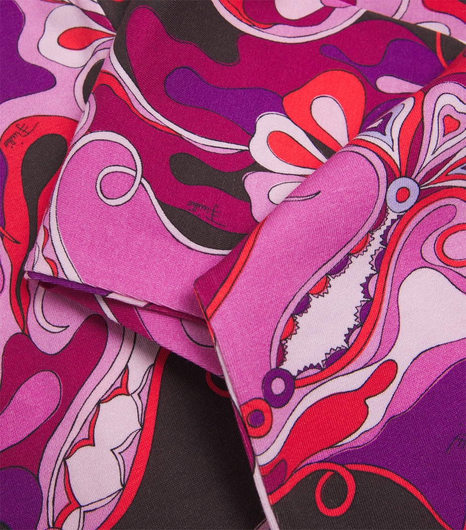 Stretch-Cotton Orchidee Print Leggings (4-14 Years) 513ROFUCHSIA/RED Image 3