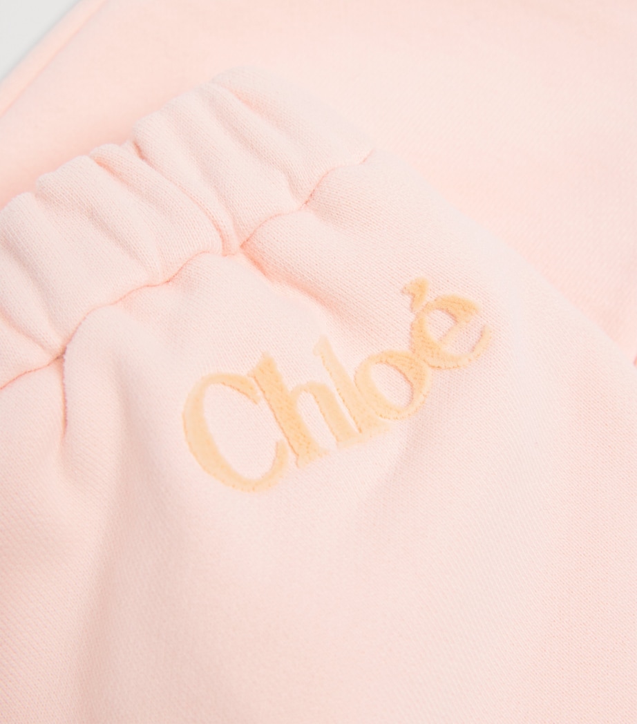 Cotton Embroidered Sweatpants (6-18 Months) PETAL PINK Image 3