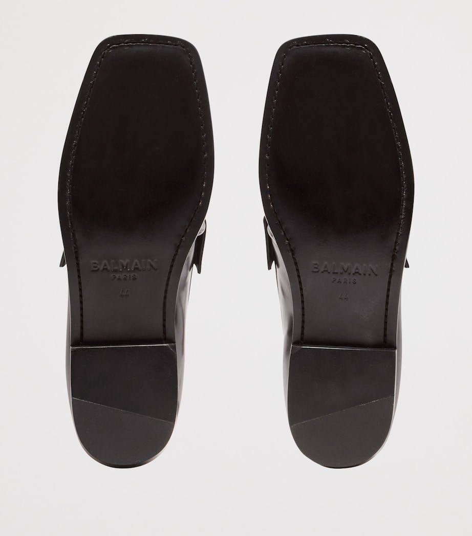 Glazed Leather Loafers 0PA NOIR Image 3