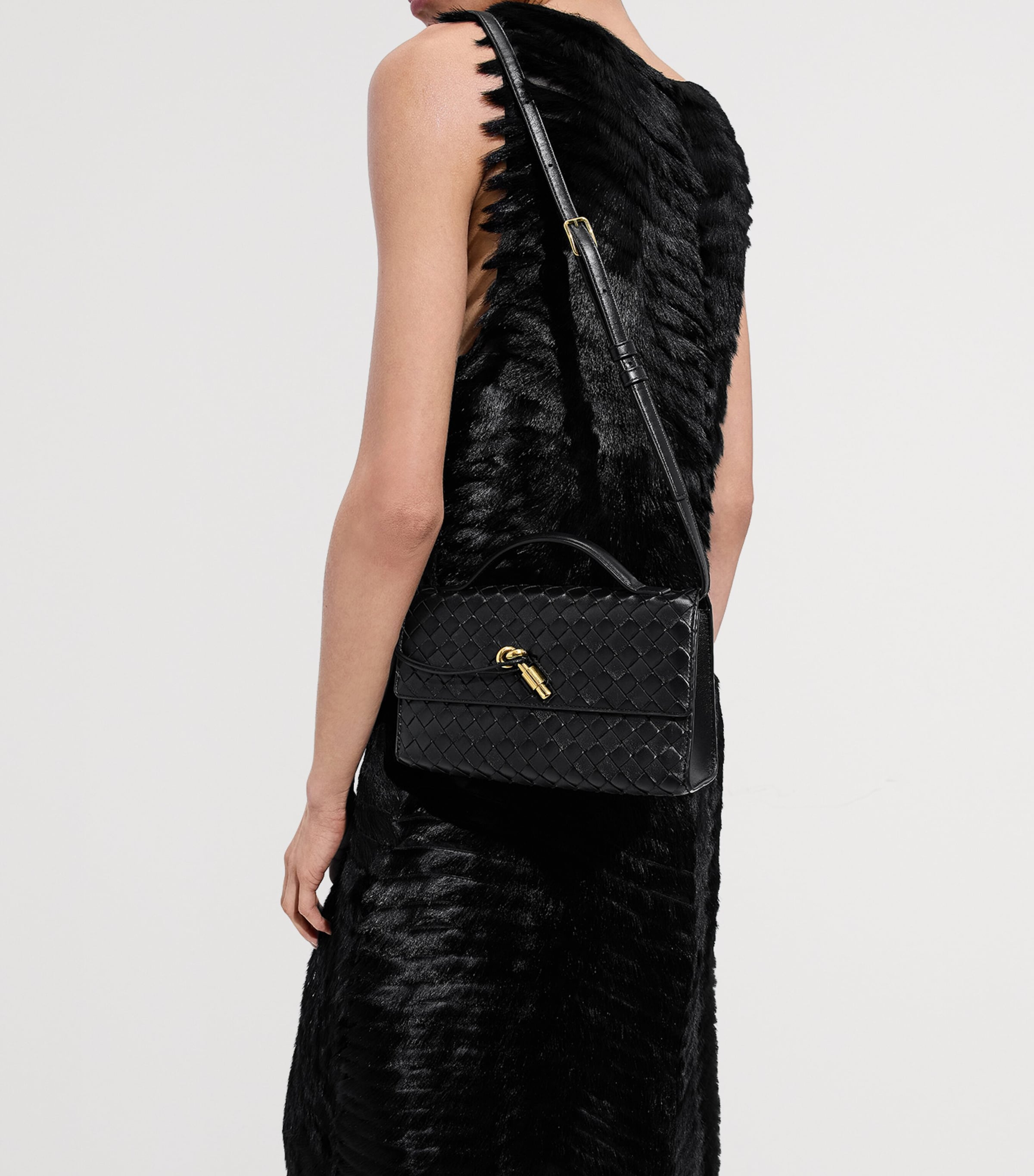 Bottega Veneta Leather Andiamo Top-Handle Bag Image 4