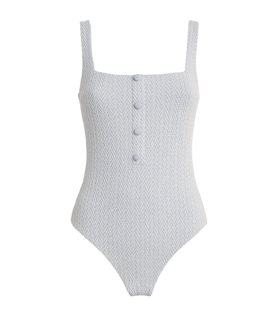 Devon Windsor Womens Herringbone Layla Swimsuit Polar Image 1