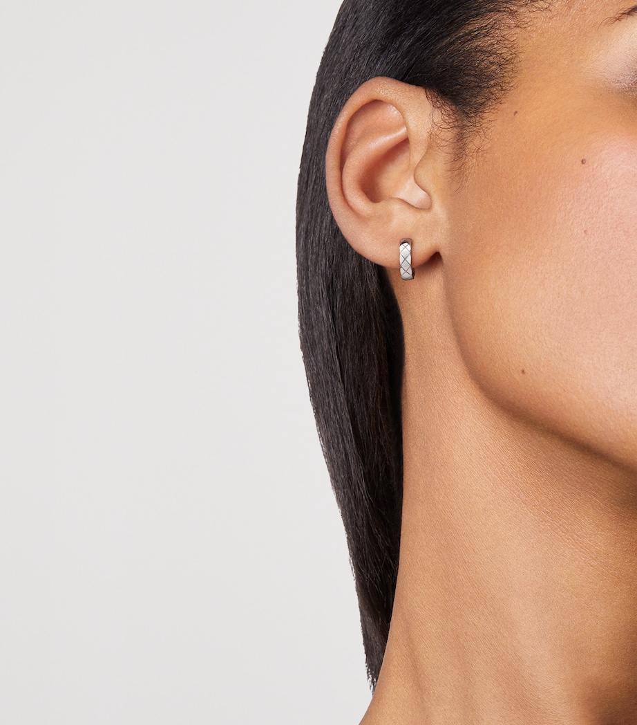 Mini White Gold Coco Crush Single Hoop Earring WHITE Image 2