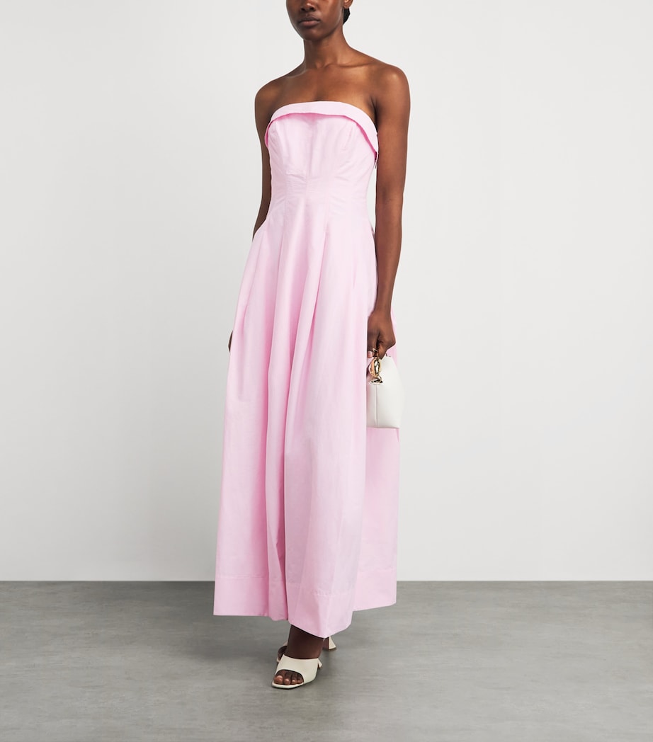 Simkhai Womens Cotton-Blend Avril Bustier Maxi Dress Daisy Image 2