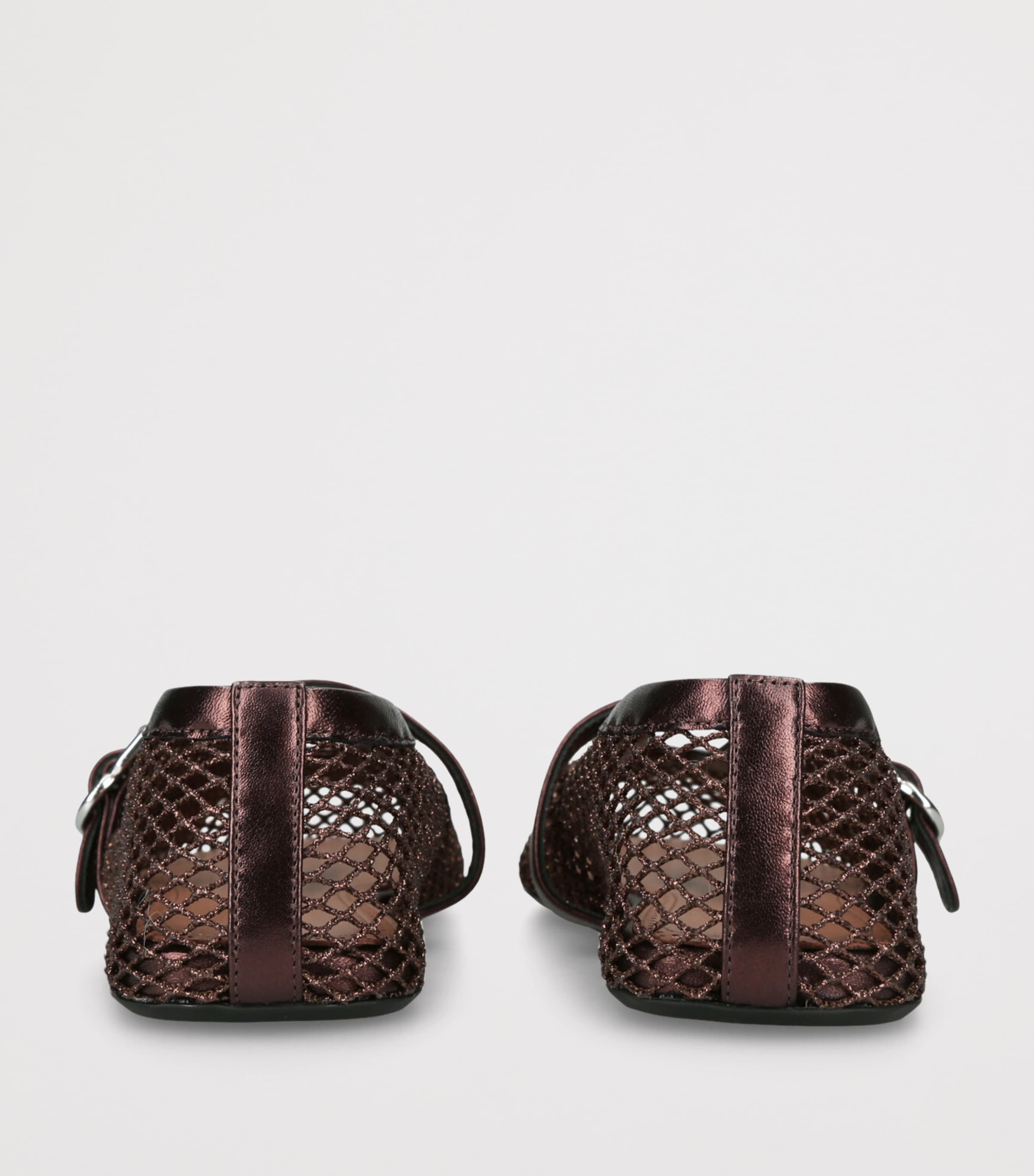 Alaïa Mesh Ballet Flats Bronze Image 2