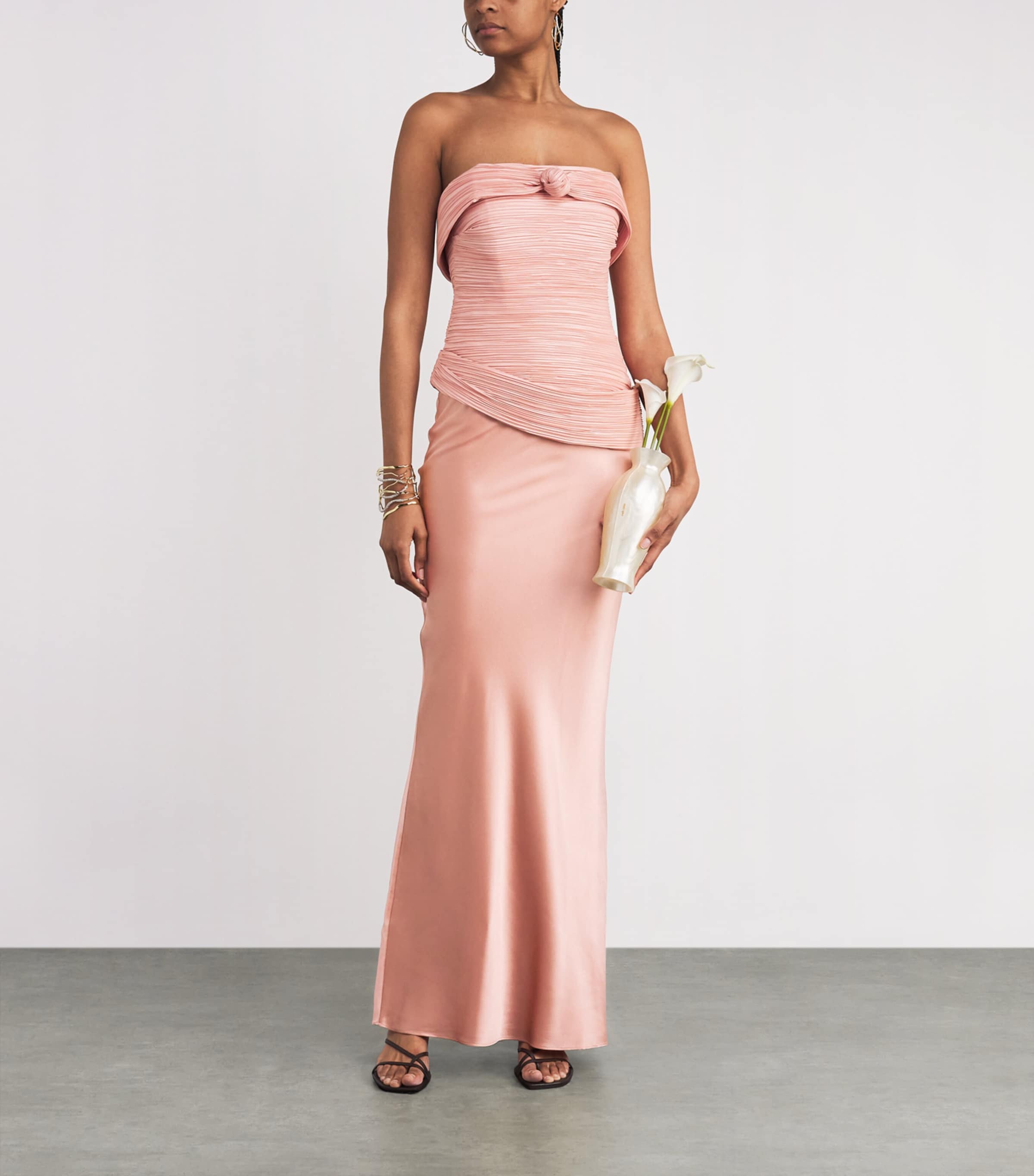 Stretch-Silk Chantel Maxi Skirt PETAL Image 2