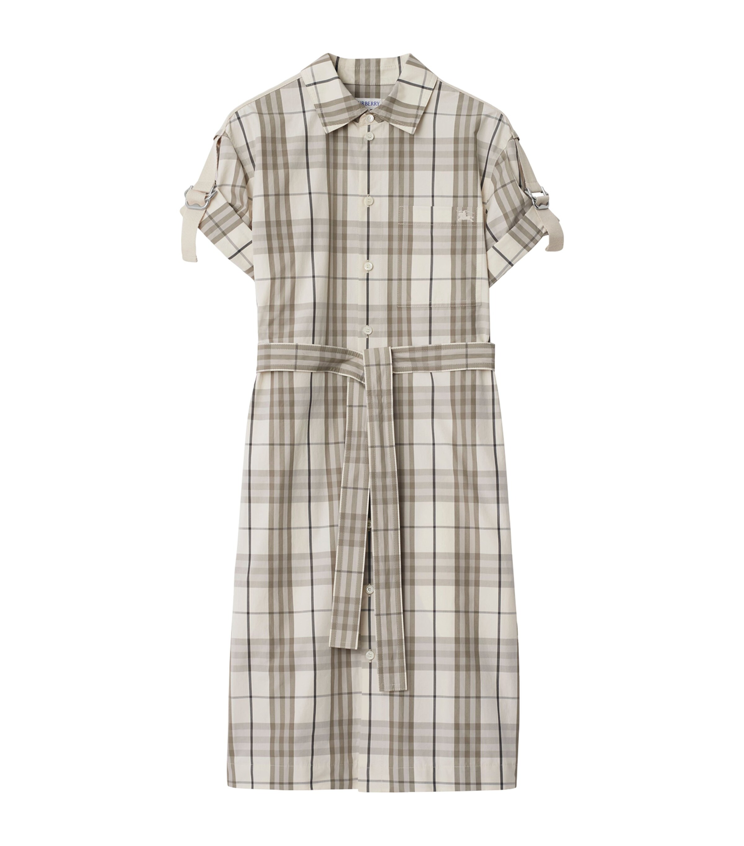 Burberry Cotton Check Mini Shirt Dress | Women Clothing | Dresses | Mini Dresses | Shirt Dresses | Day Dresses | Designers | Burberry