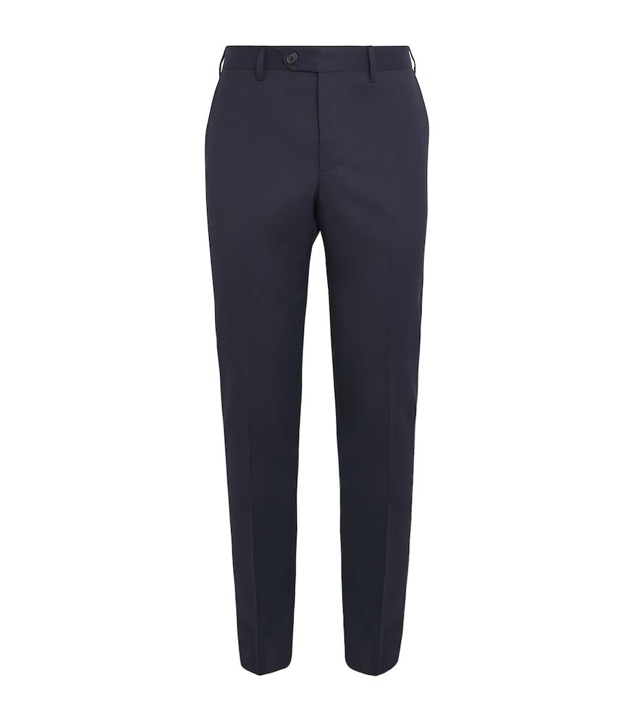 Wool Slim Tailored Trousers 01NAVY Image 1