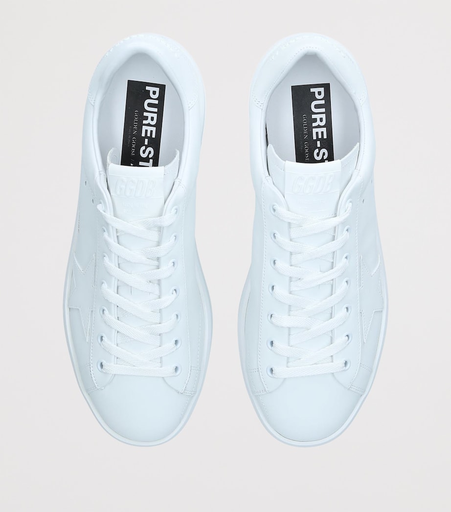 Golden Goose Leather Purestar Low-Top Sneakers White Image 8